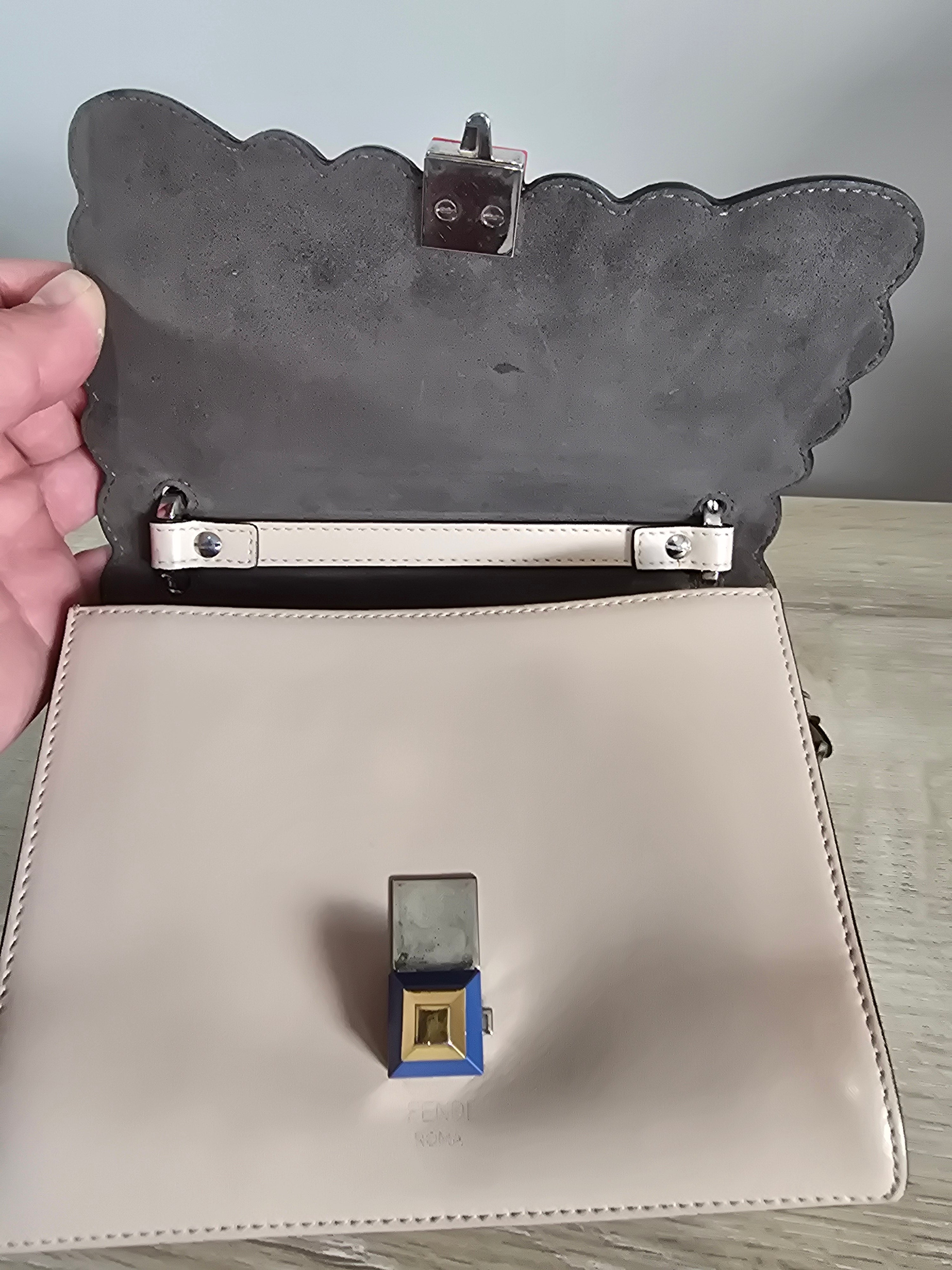 Fendi Kan I Leather Crossbody Bag