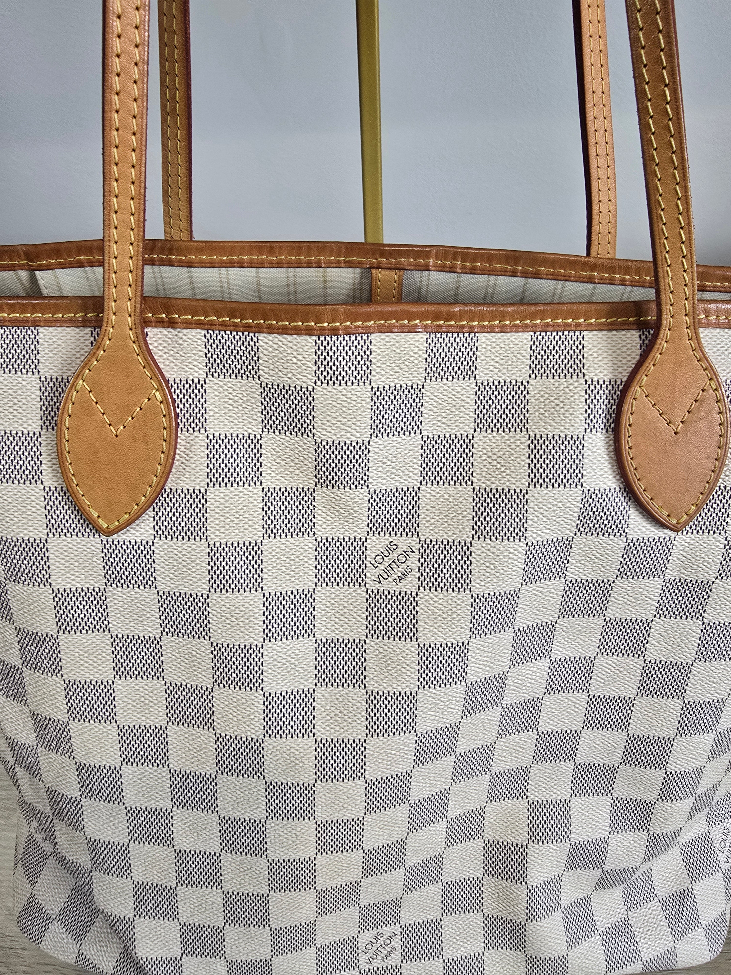 Louis Vuitton Damier Azur Neverfull MM with Pouch