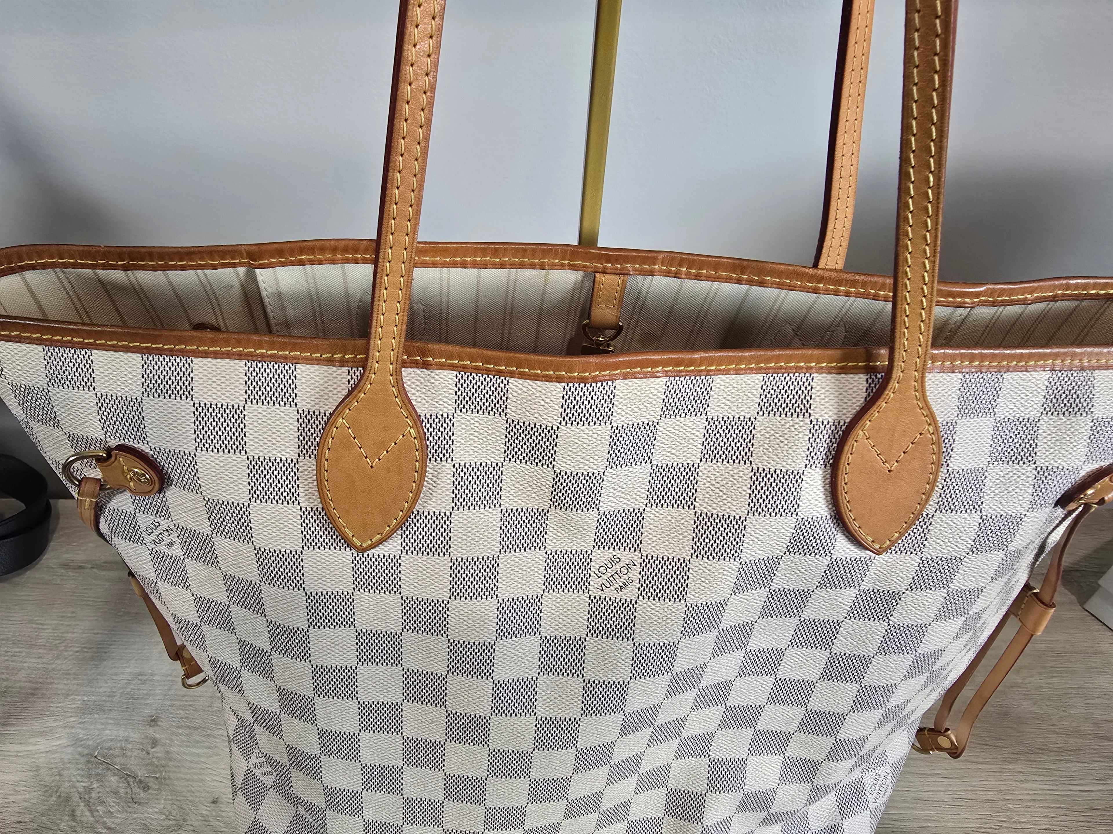 Louis Vuitton Damier Azur Neverfull MM with Pouch