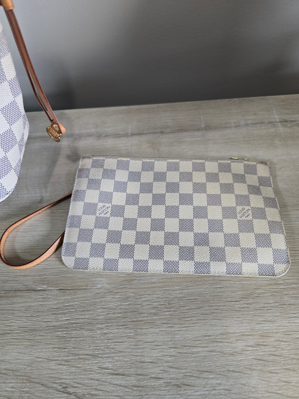 Louis Vuitton Damier Azur Neverfull MM with Pouch