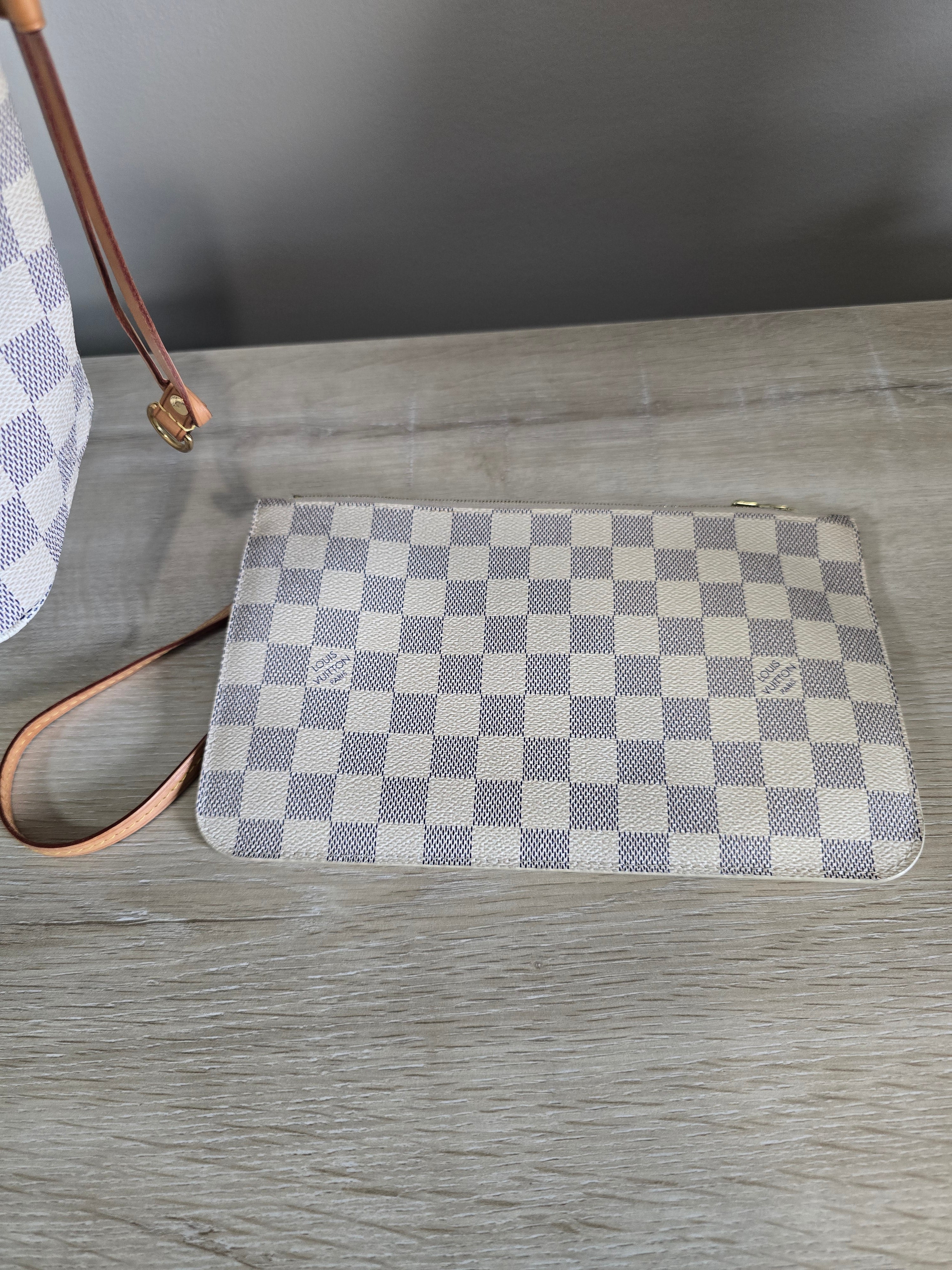 Louis Vuitton Damier Azur Neverfull MM with Pouch