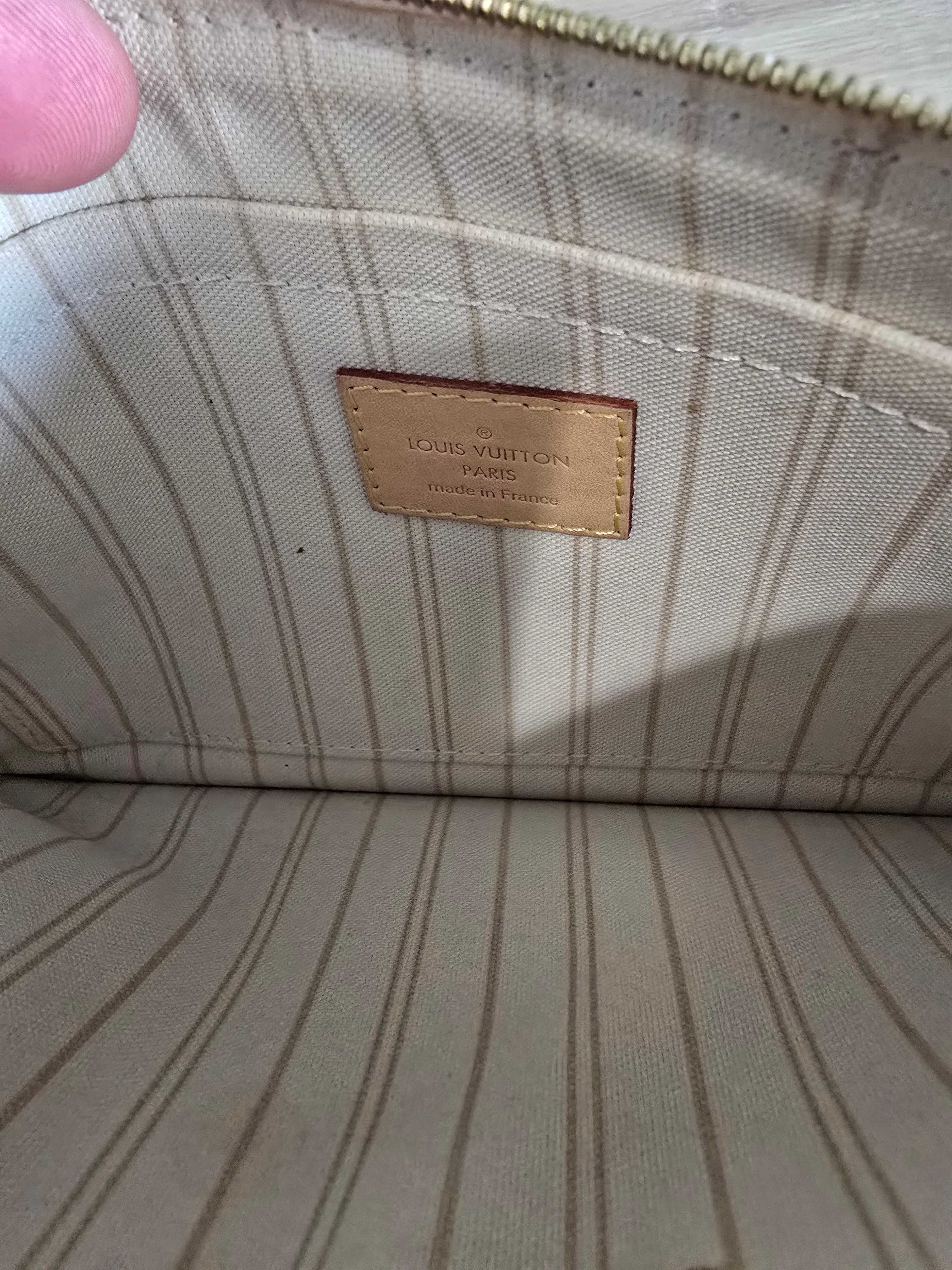 Louis Vuitton Damier Azur Neverfull MM with Pouch