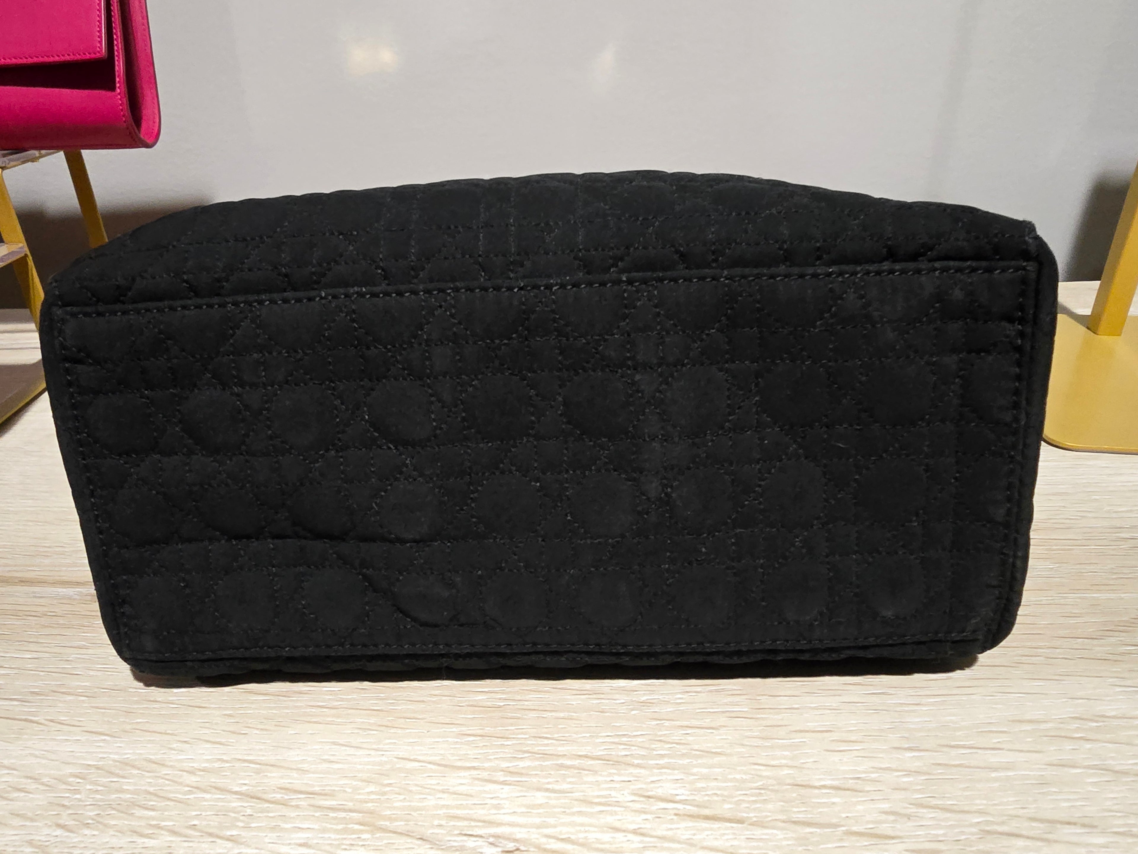 Christian Dior Lady Dior Small Black Canvas Gold Hardware