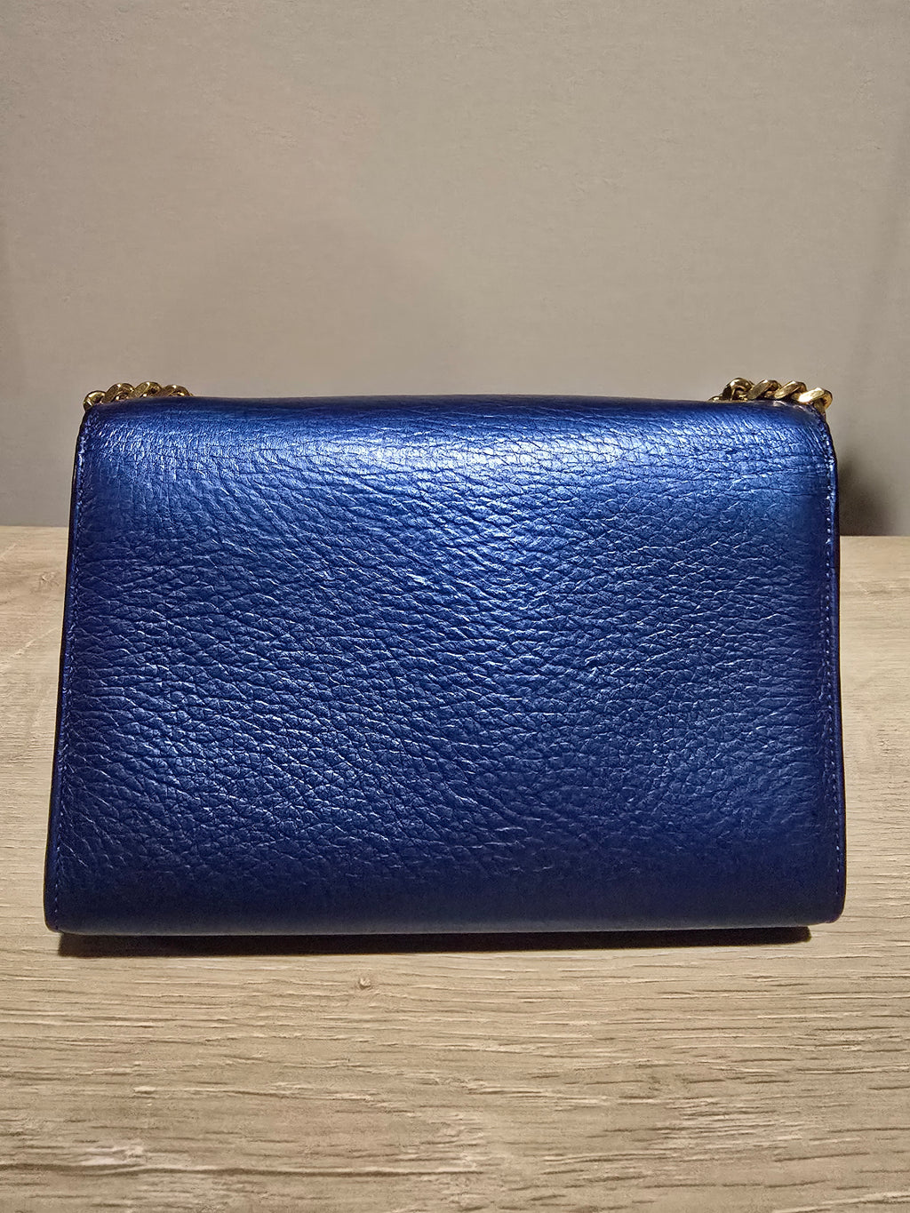 Saint Laurent Small Kate Tassel Bag Blue Gold Hardware