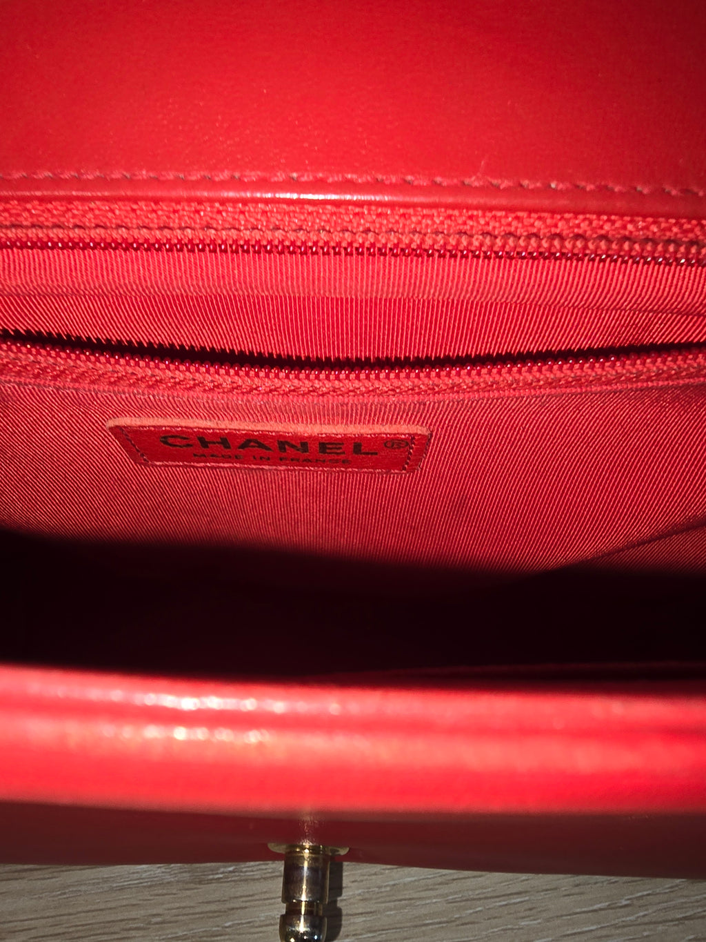 Chanel Caviar Quilted Medium Boy Bag Red Gold Hardware