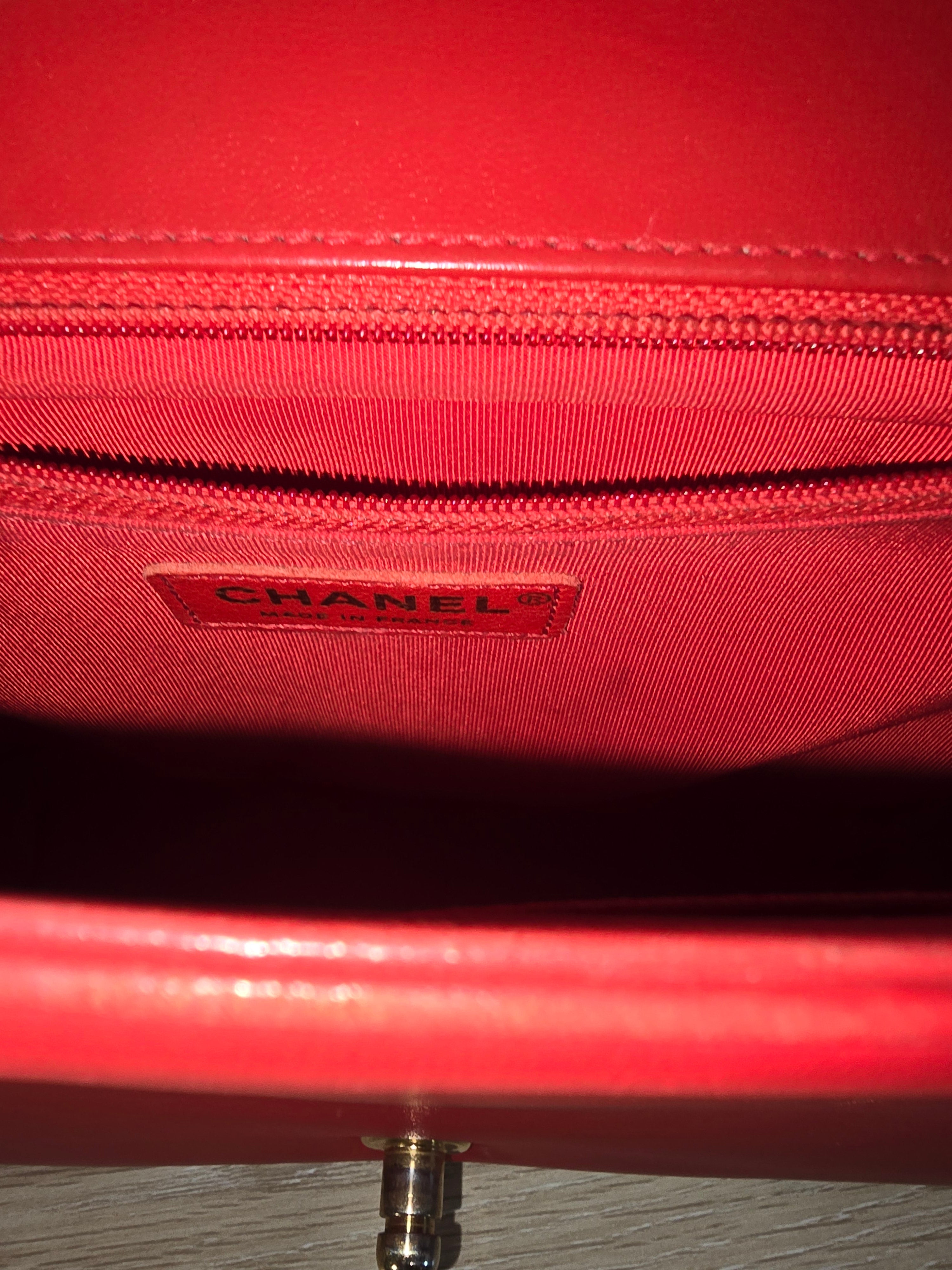 Chanel Caviar Quilted Medium Boy Bag Red Gold Hardware