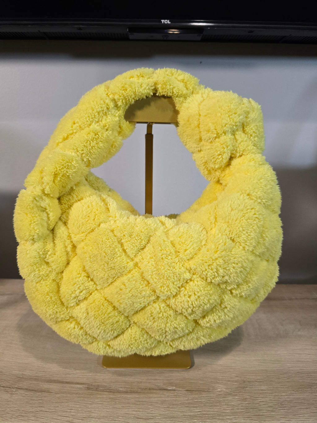 Bottega Veneta Shearling Intrecciato Teen Jodie Yellow