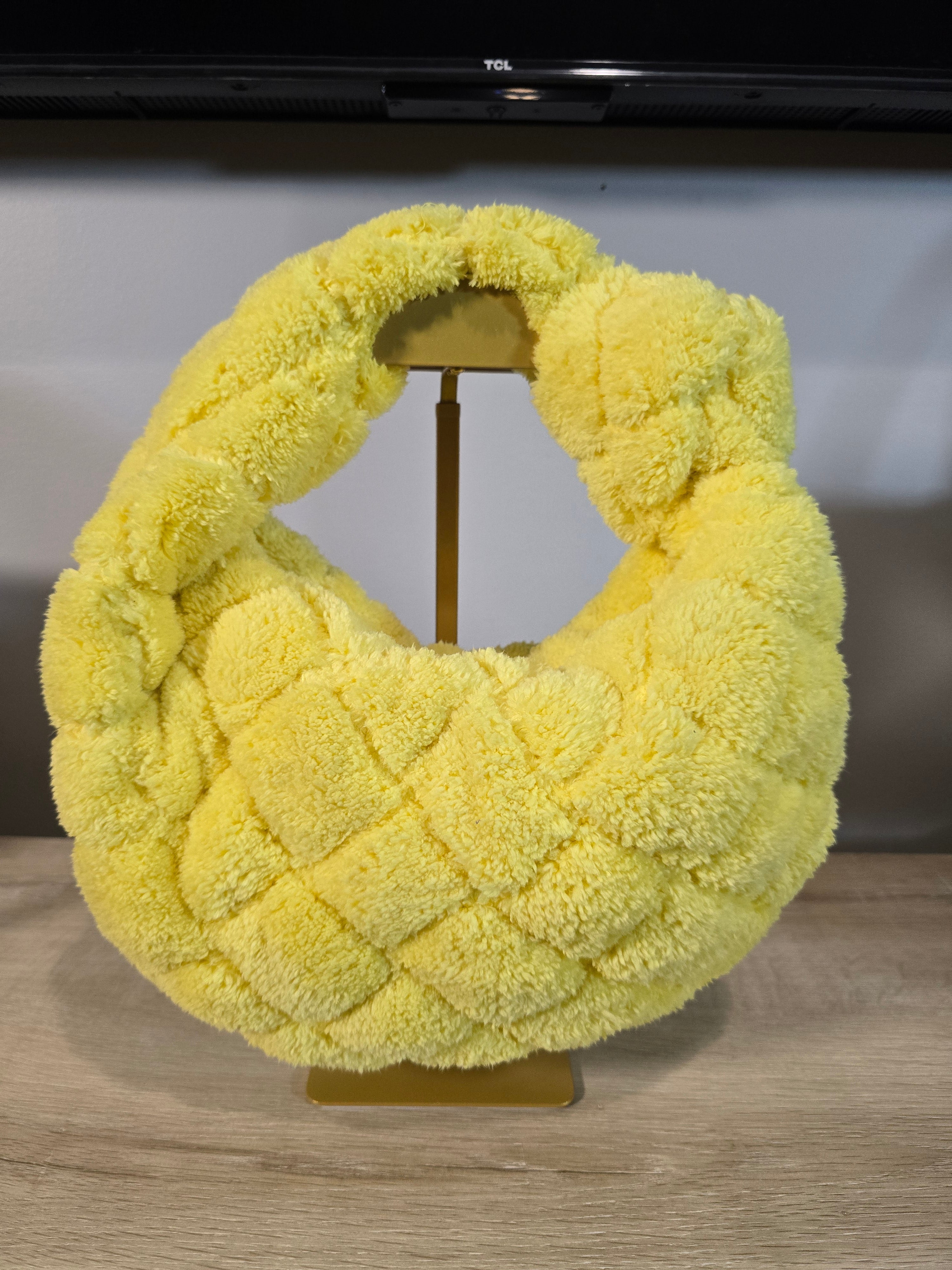 Bottega Veneta Shearling Intrecciato Teen Jodie Yellow