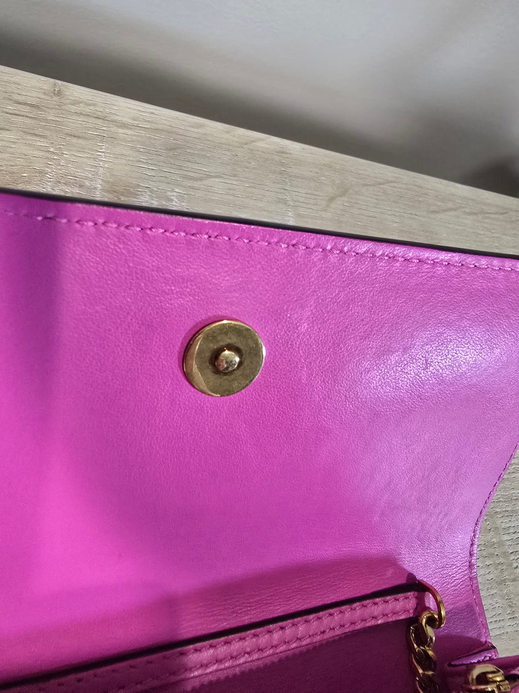 Versace Baroque Technicolor Shoulder Bag Pink Calfskin Gold Hardware