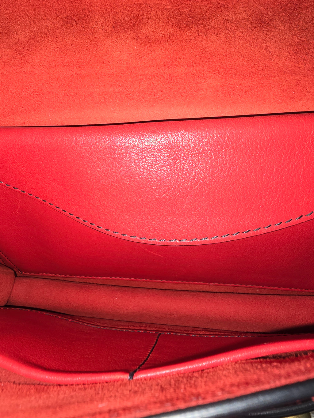 Christian Dior J'Adior Chain Flap Bag Red Smooth Leather Gold Hardware