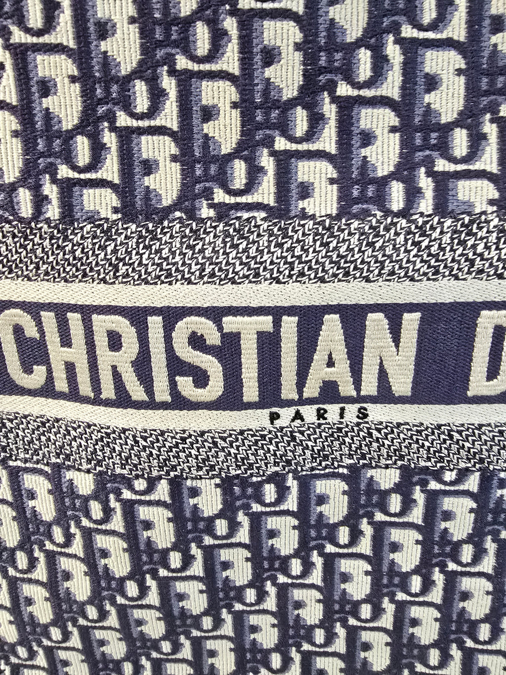 Christian Dior CD2 Book Tote Blue Oblique Canvas