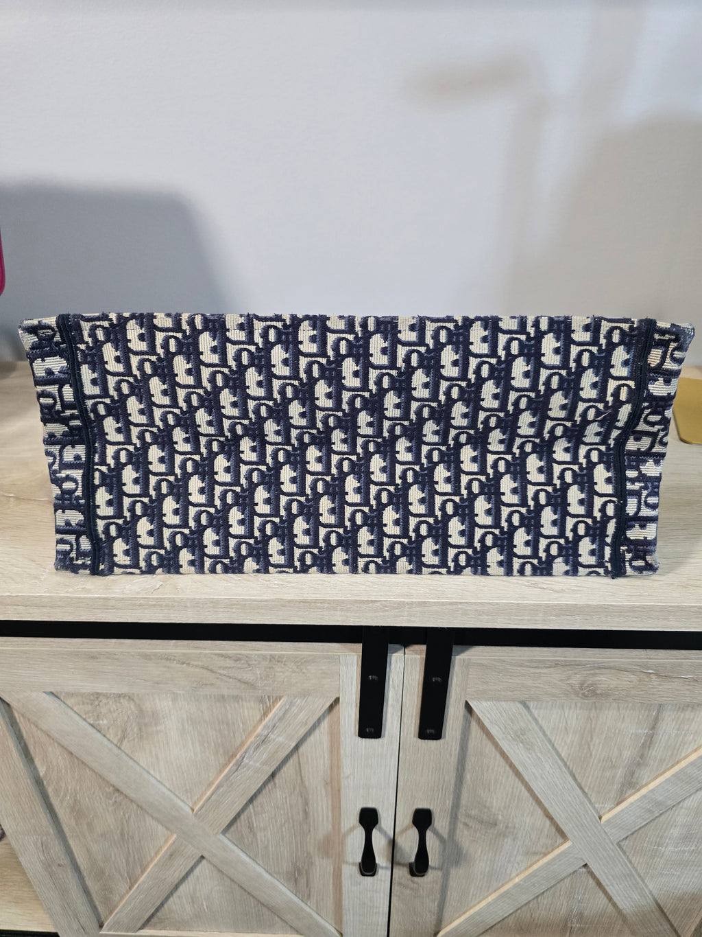 Christian Dior CD2 Book Tote Blue Oblique Canvas