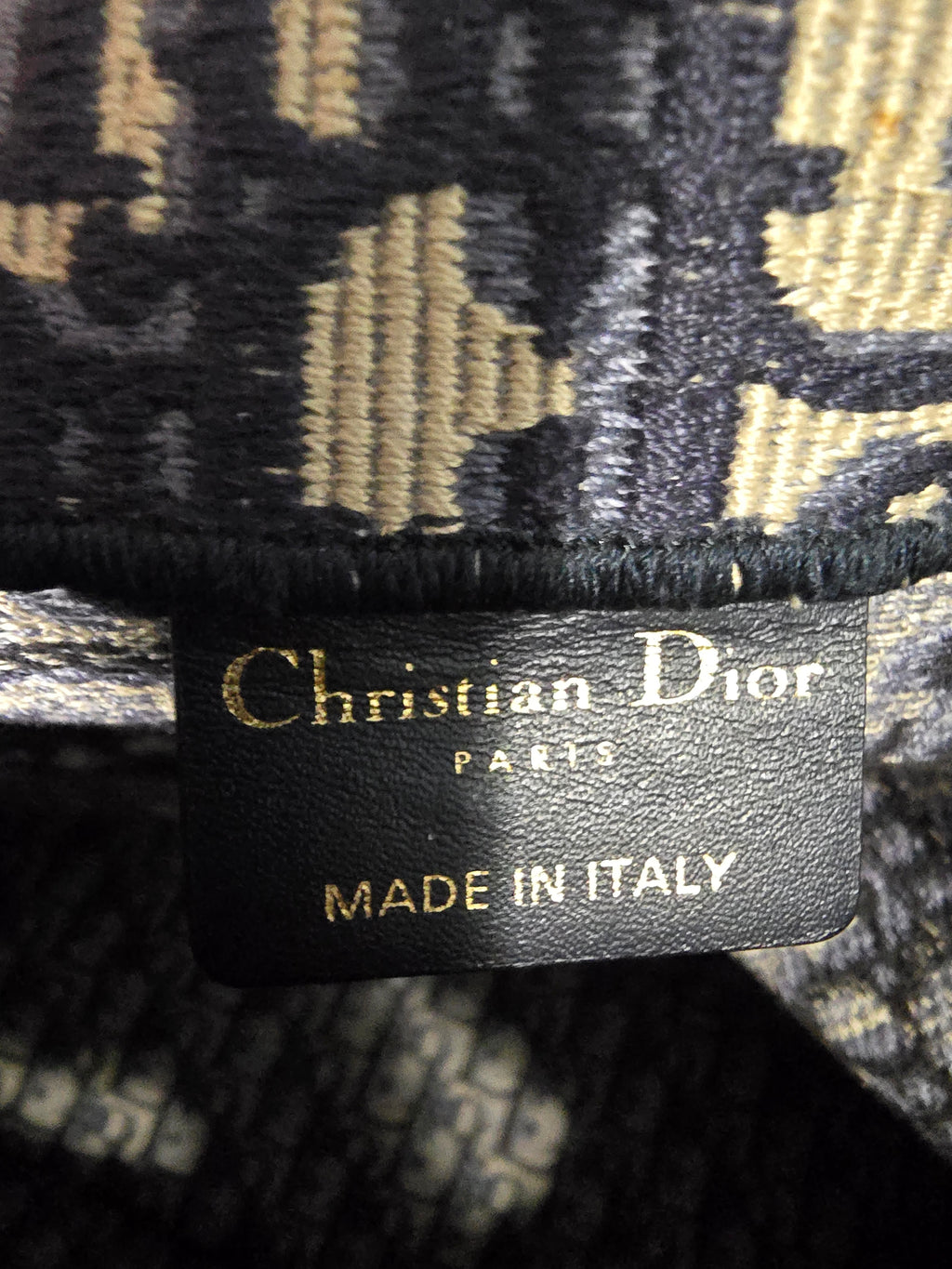 Christian Dior CD2 Book Tote Blue Oblique Canvas