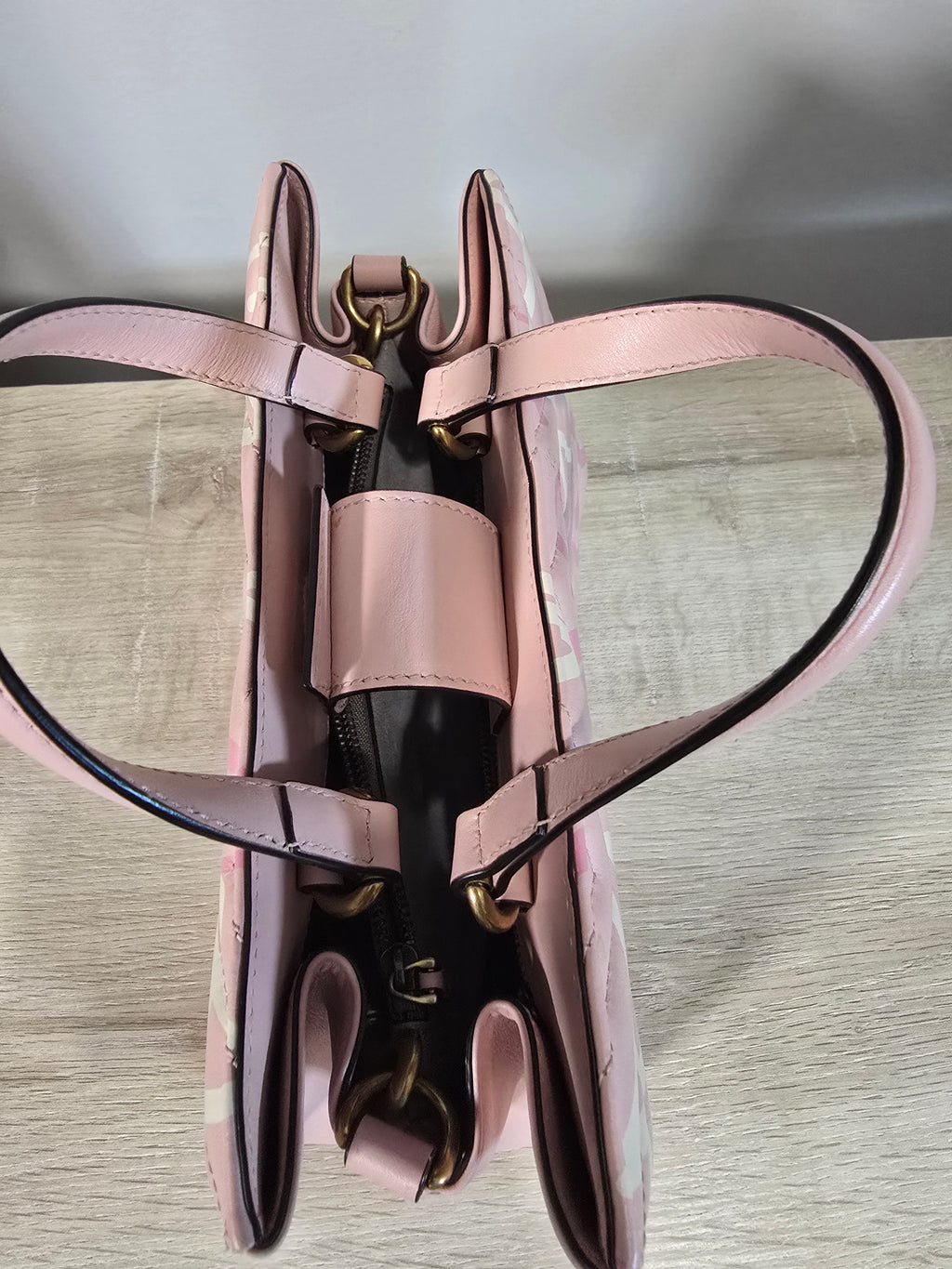 Gucci GucciGhost Small GG Marmont Shoulder Bag Pink Gold Hardware