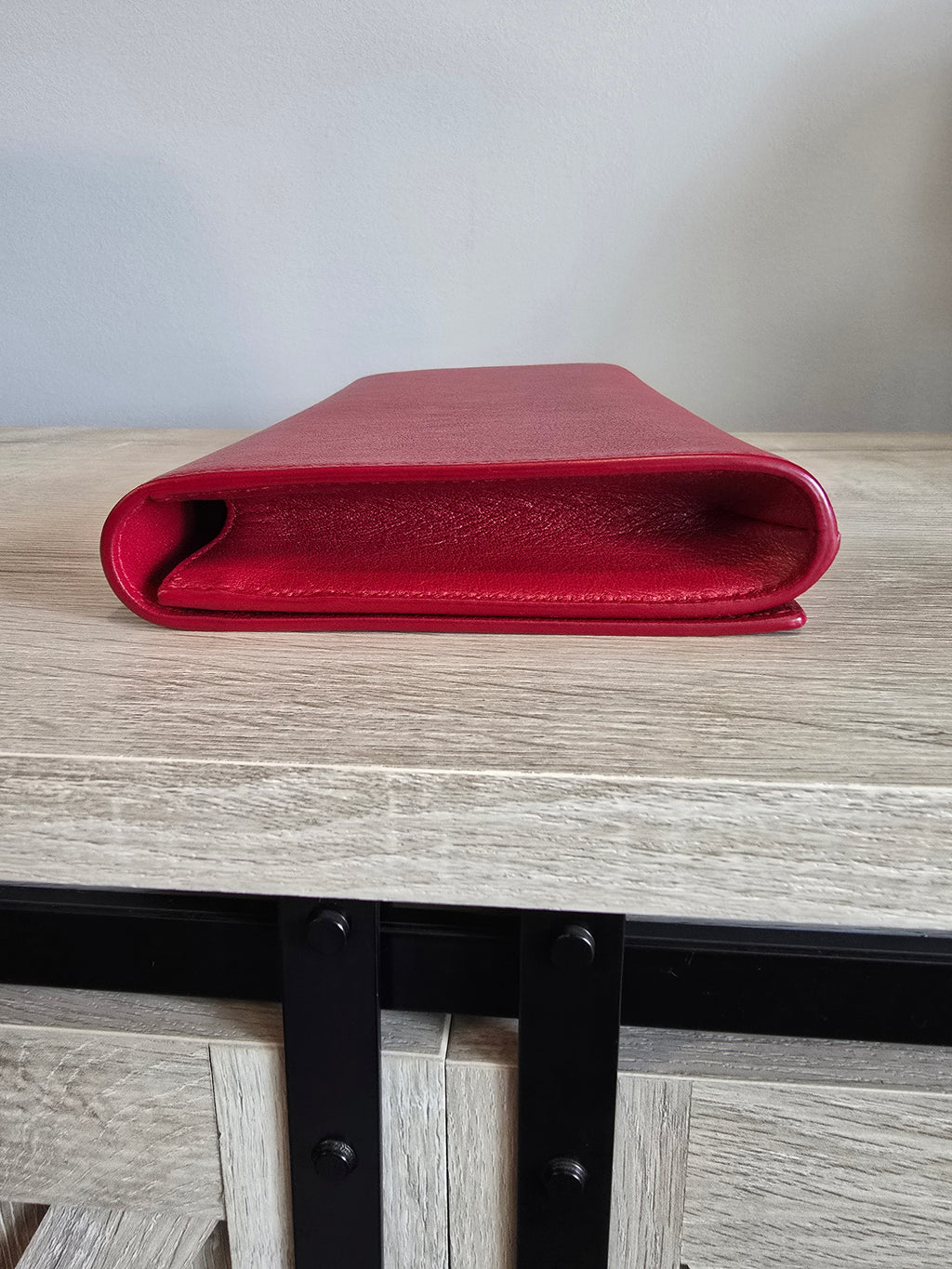Saint Laurent Belle de Jour Clutch Red Leather Gold Hardware