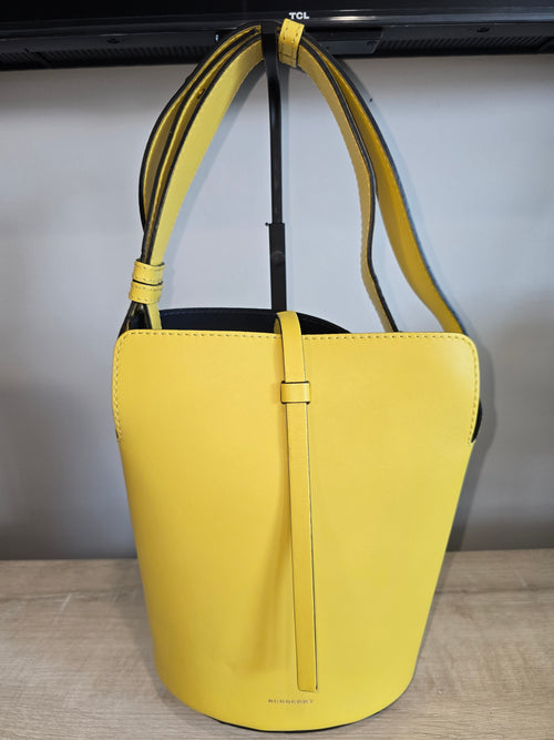 Burberry Small Leather Bucket Bag Yellow Gold Hardware