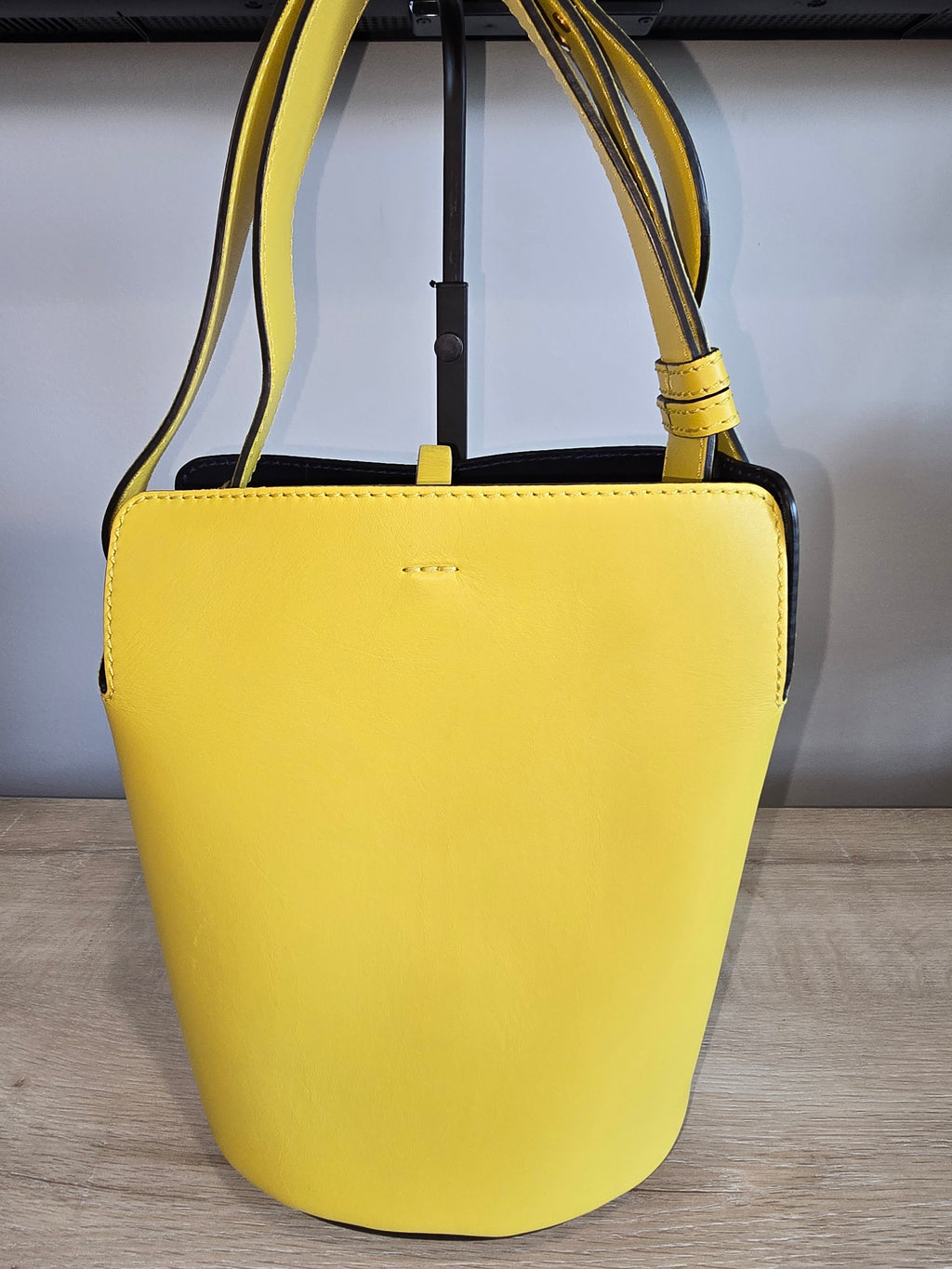 Burberry Small Leather Bucket Bag Yellow Gold Hardware