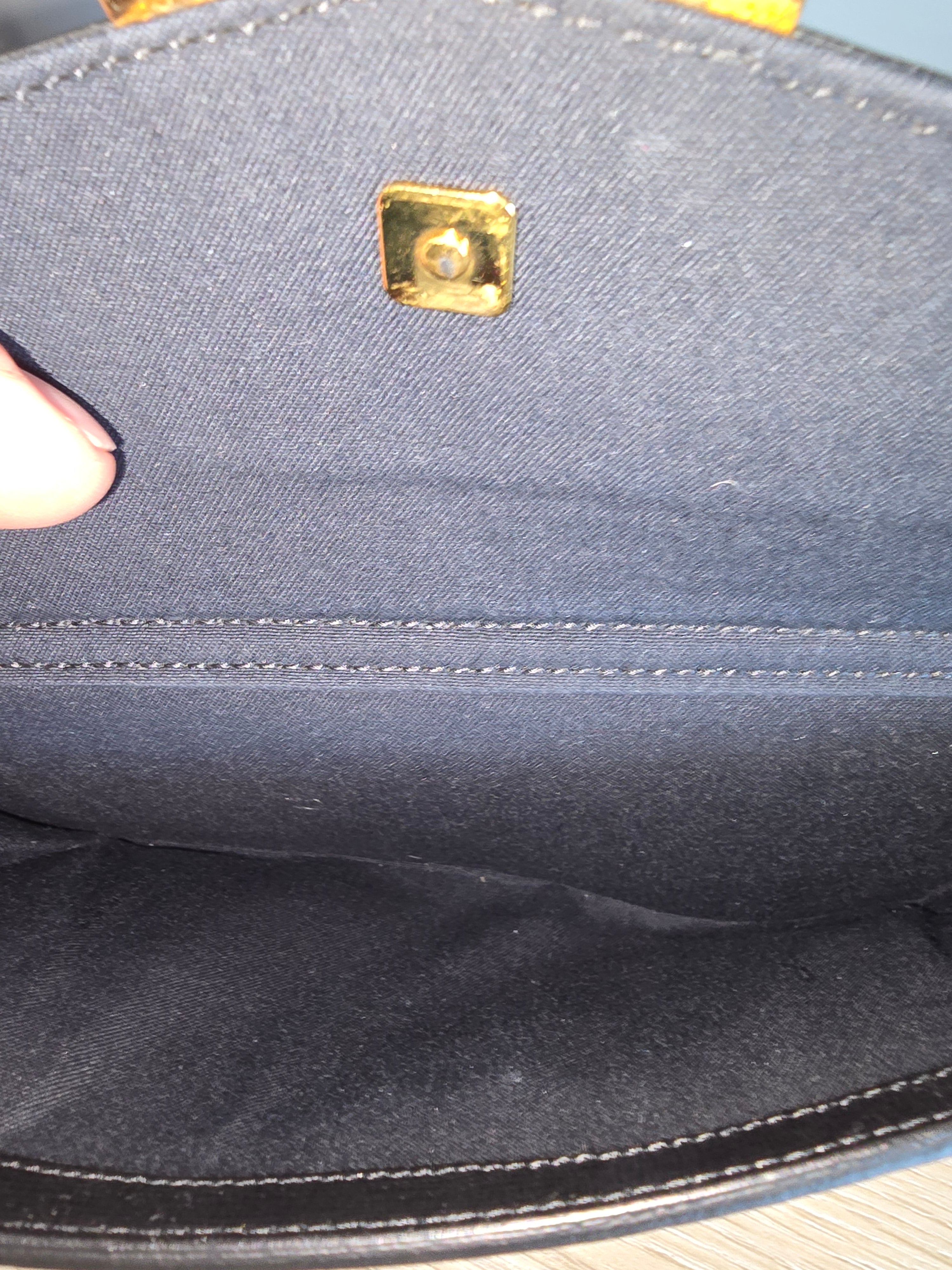 Fendi Monster Crossbody Bag Black Leather Gold Eyes Studs