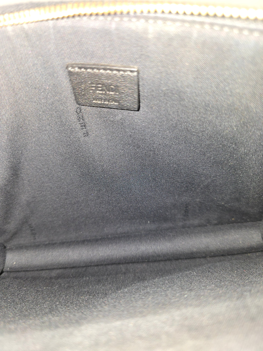 Fendi Monster Crossbody Bag Black Leather Gold Eyes Studs