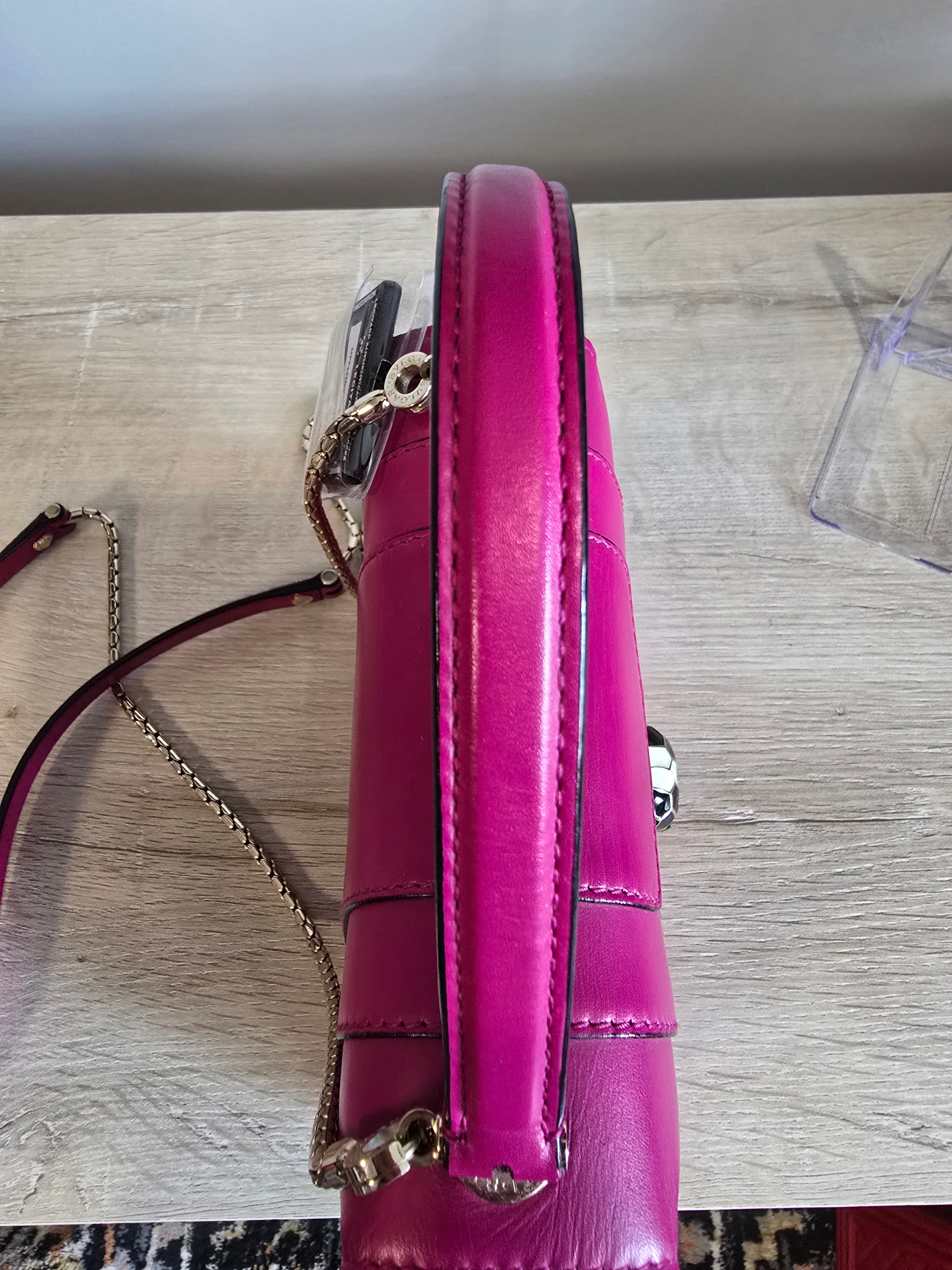 Bvlgari Serpenti Forever Small Top Handle Bag Pink Leather Gold Hardware