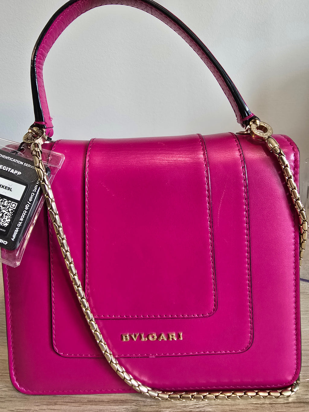 Bvlgari Serpenti Forever Small Top Handle Bag Pink Leather Gold Hardware