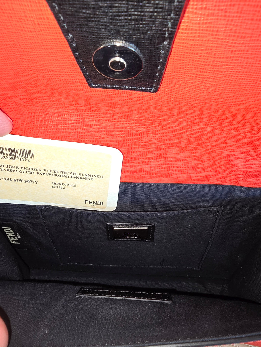 Fendi Monster Multicolor Top Handle Crossbody Bag Orange Blue Pink Silver Hardware