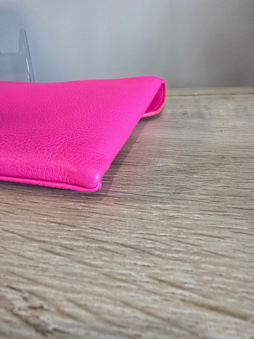 Givenchy Antigona Envelope Clutch Bright Pink Grained Leather Gold Hardware