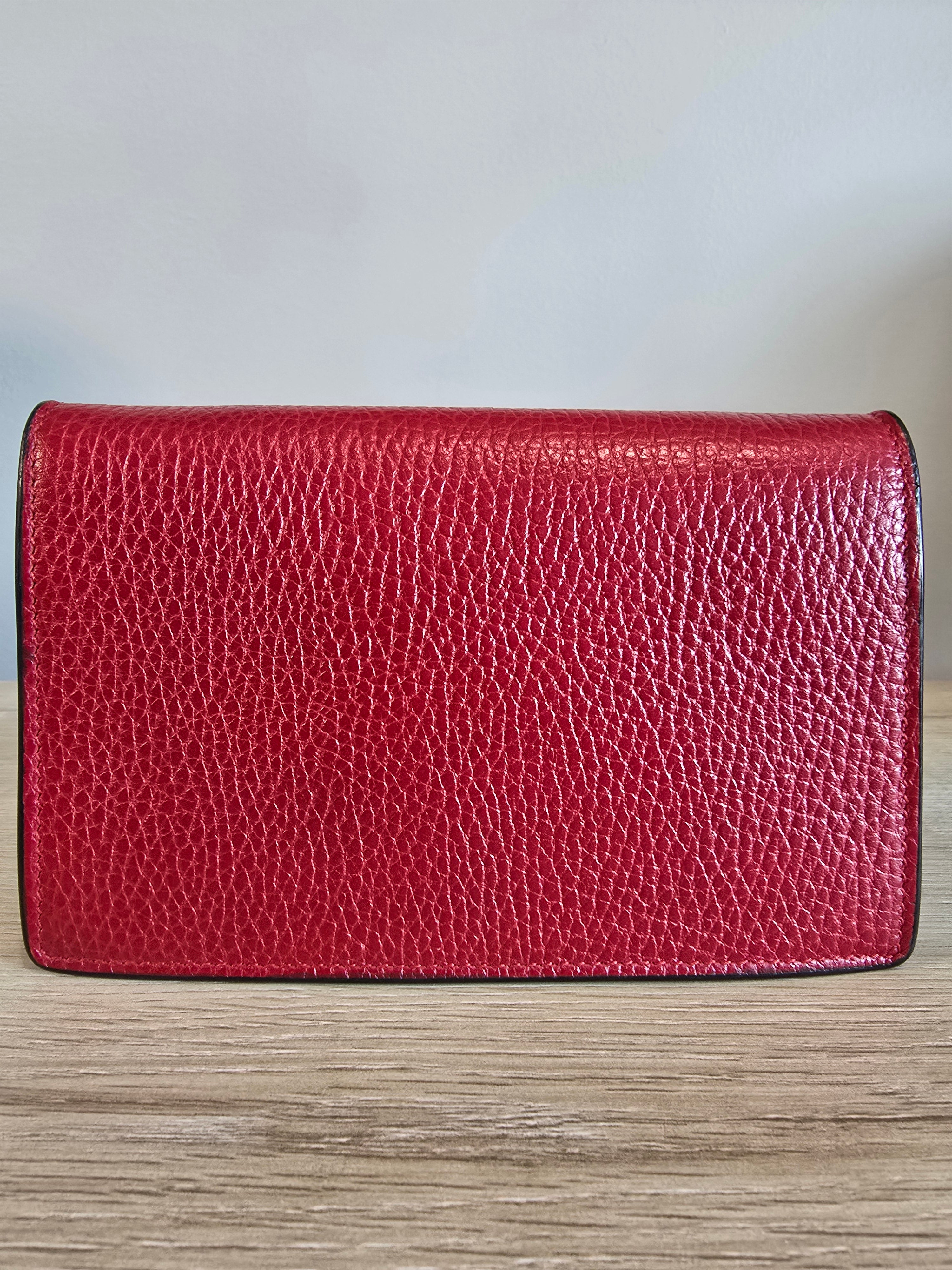 Gucci Dionysus Super Mini Bag Red Leather Silver Chain Gold Snake