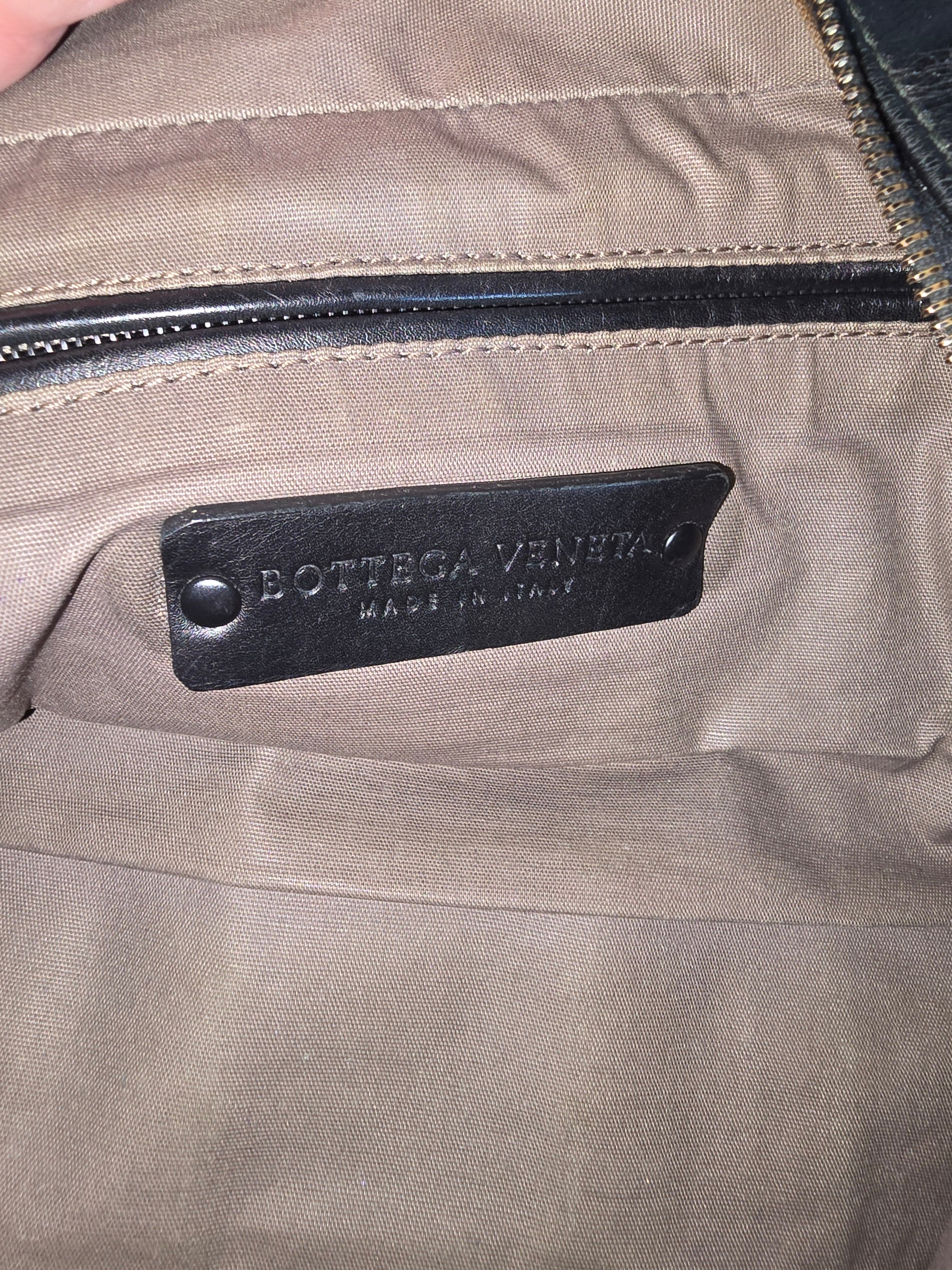 Bottega Veneta Intrecciato Woven Leather Toiletry Bag Black Silver Hardware