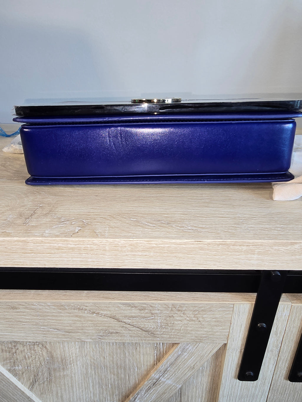 Bvlgari "Bvlgari-Bvlgari" Crossbody Shoulder Bag in Blue & Black