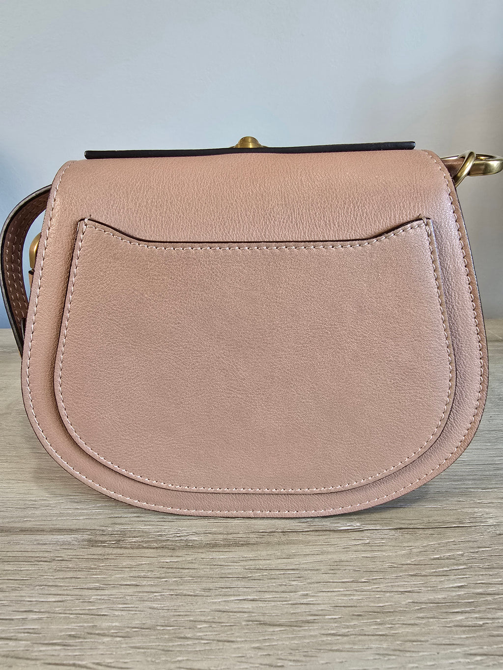 Chloé Small Nile Bracelet Bag Pink Leather Suede Gold Hardware