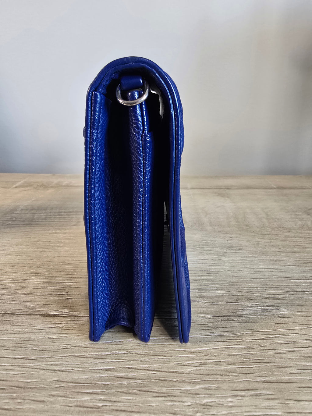 Christian Dior Diorama Wallet on Chain Blue Quilted Leather Silver Hardware