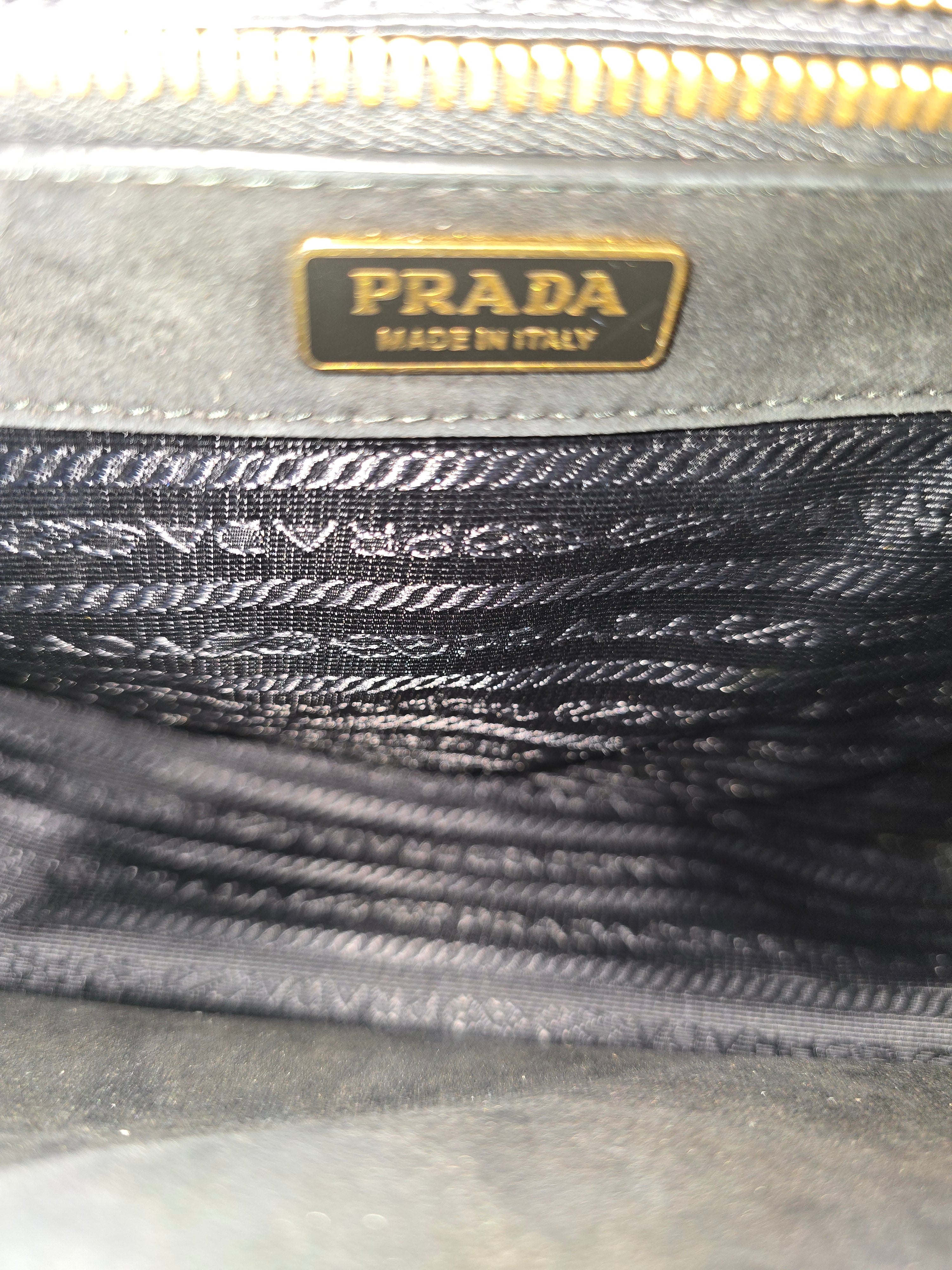 Prada Cahier Shoulder Bag Green Black Velvet Trompe L’Œil Gold Hardware