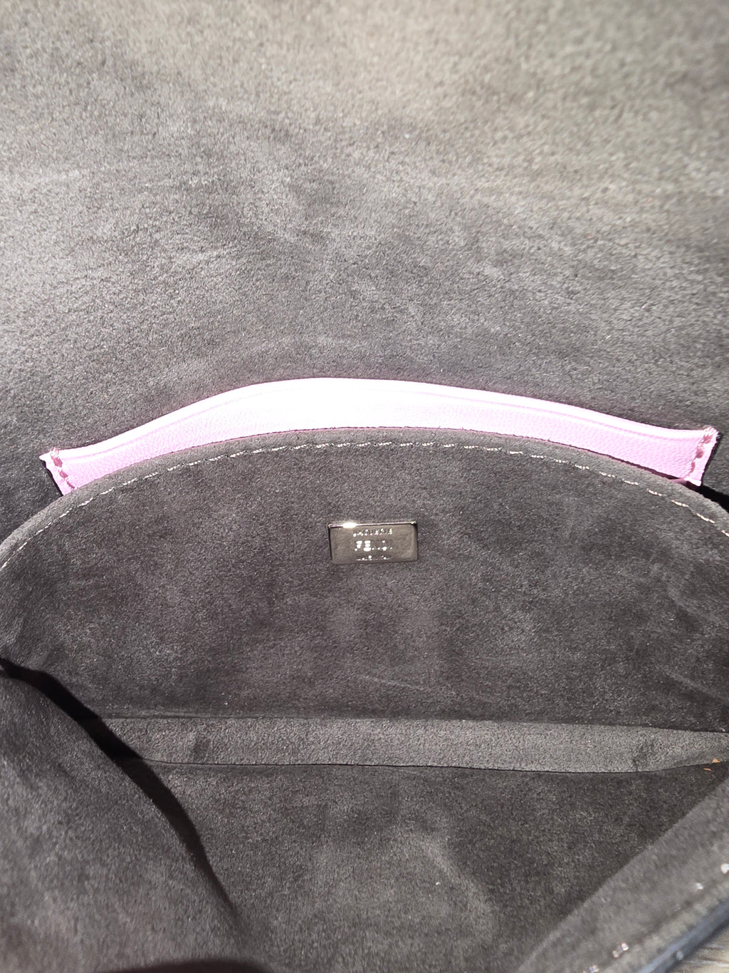 Fendi Micro Monster Baguette Pink Leather Crystal Fur Embellishment
