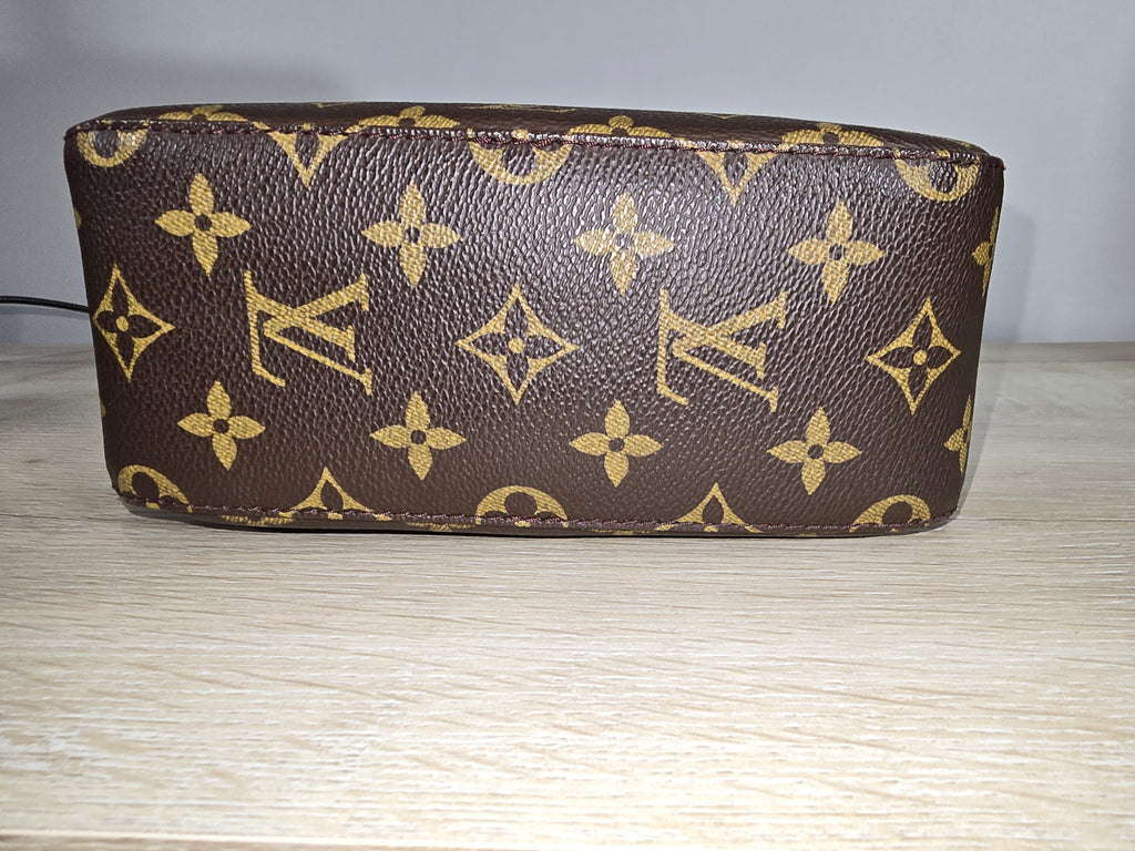 Louis Vuitton Monogram Spontini Satchel Vachetta Leather Handles Shoulder Strap