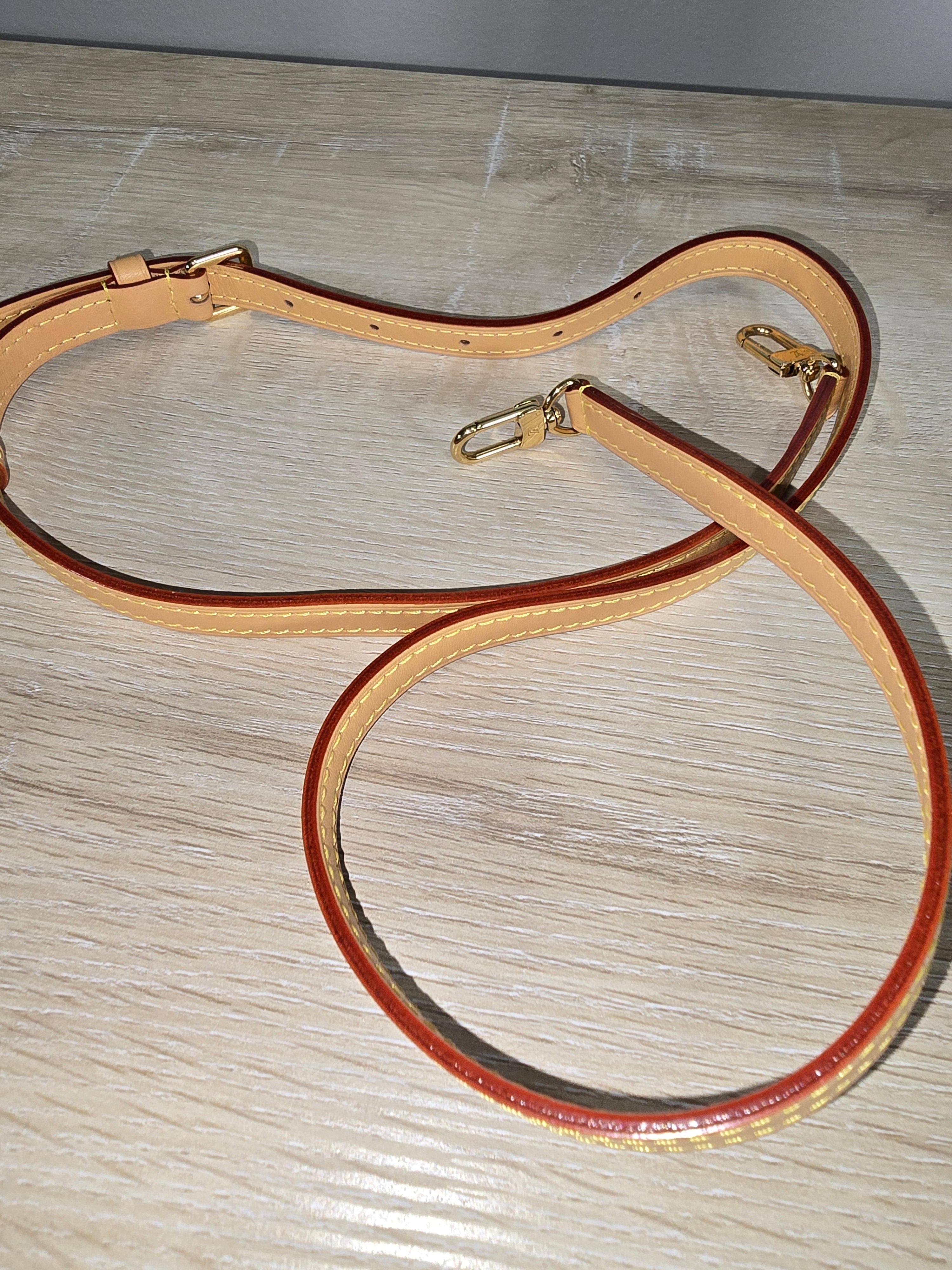 Louis Vuitton Monogram Spontini Satchel Vachetta Leather Handles Shoulder Strap