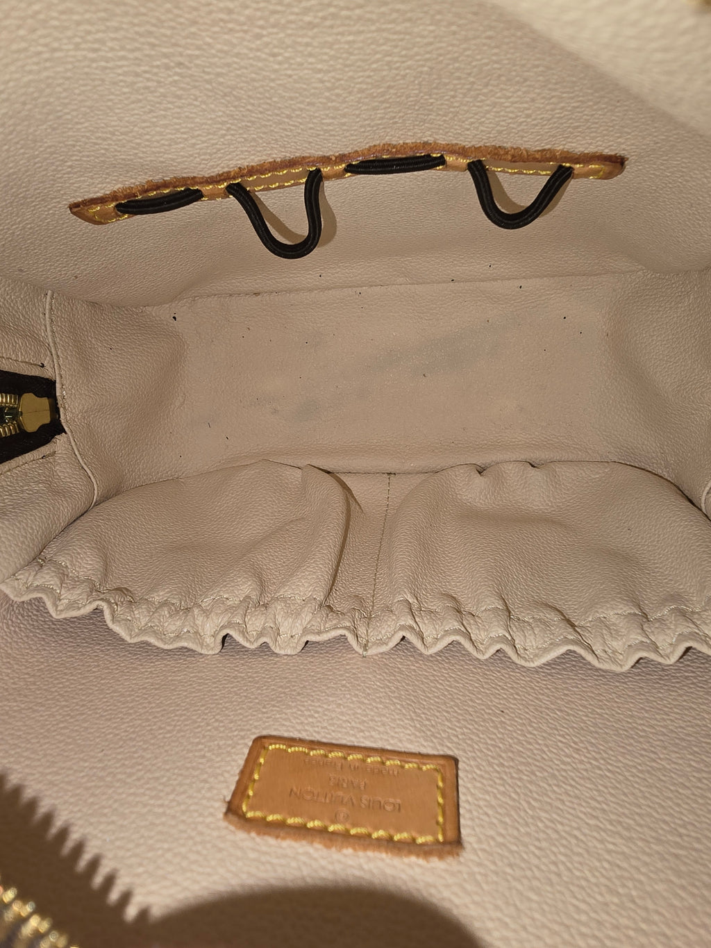 Louis Vuitton Monogram Spontini Satchel Vachetta Leather Handles Shoulder Strap
