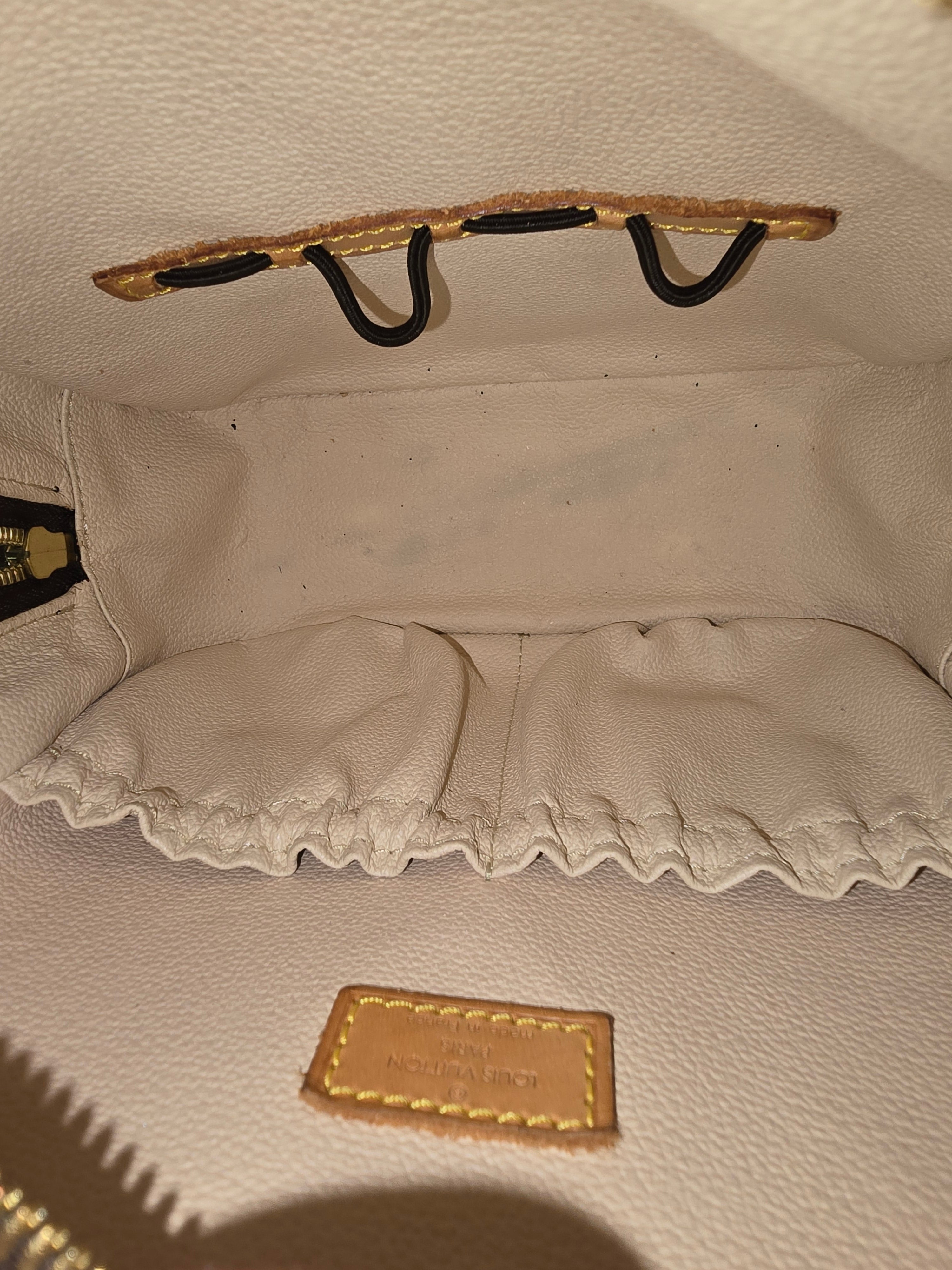 Louis Vuitton Monogram Spontini Satchel Vachetta Leather Handles Shoulder Strap