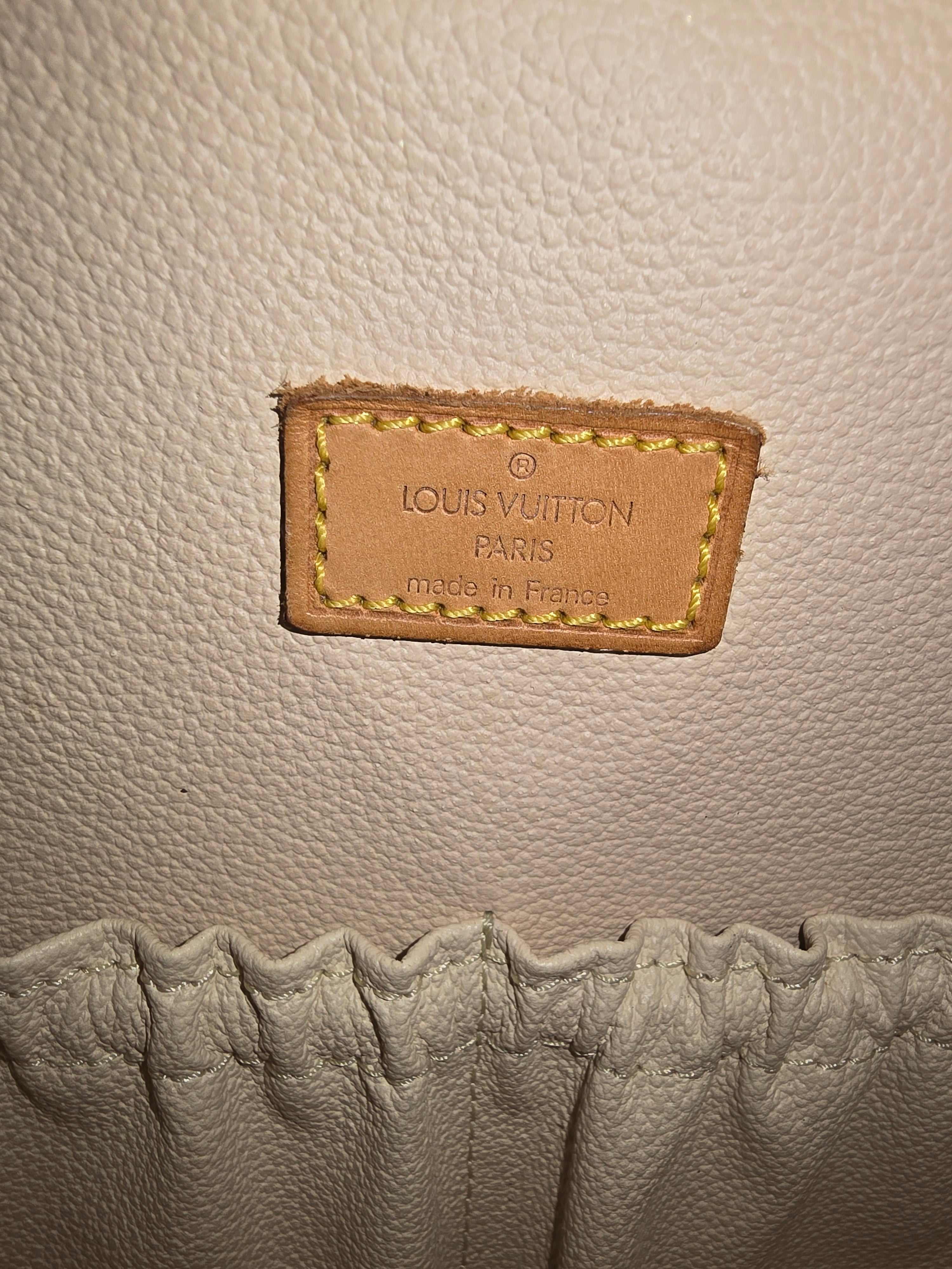 Louis Vuitton Monogram Spontini Satchel Vachetta Leather Handles Shoulder Strap