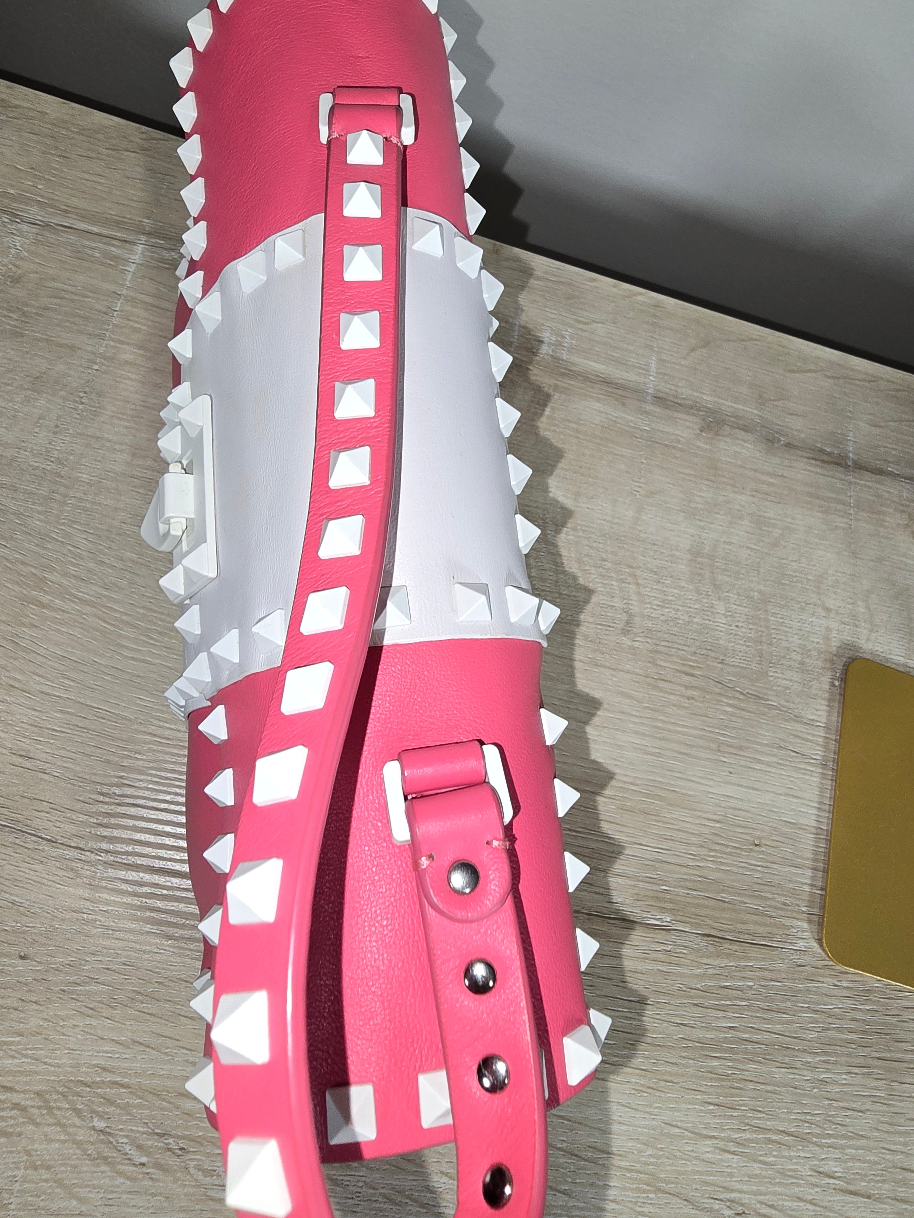 Valentino Garavani My Rockstud Shoulder Bag Pink White Leather Studded Strap