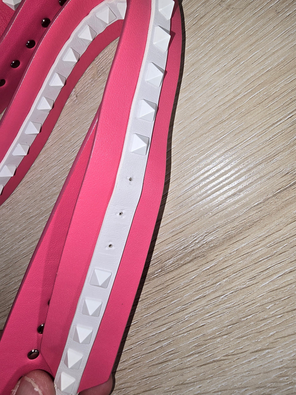Valentino Garavani My Rockstud Shoulder Bag Pink White Leather Studded Strap