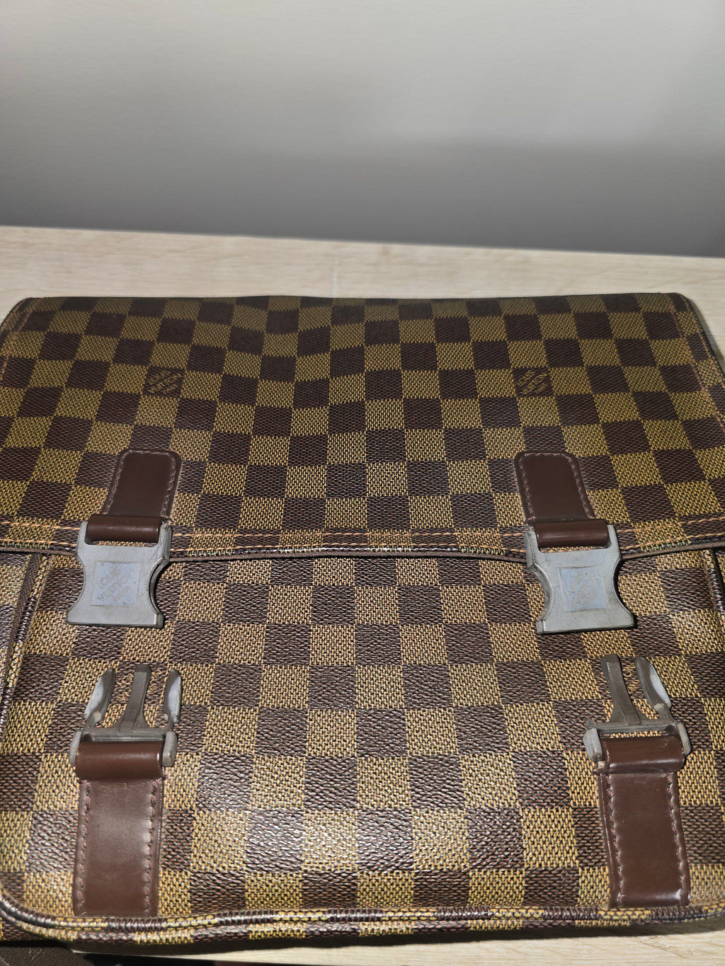 Louis Vuitton Melville Messenger Bag Damier Ebene Canvas