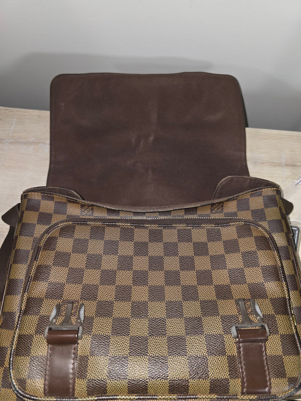 Louis Vuitton Melville Messenger Bag Damier Ebene Canvas