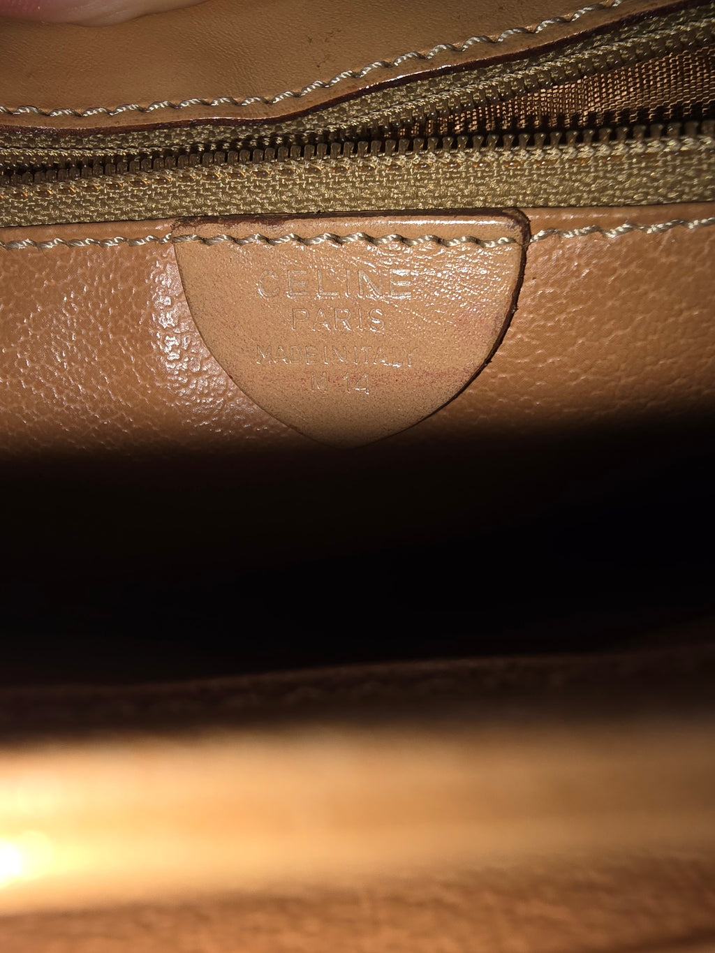 Céline Vintage Macadam Top Handle Bag Gold Horsebit Hardware Flap Closure