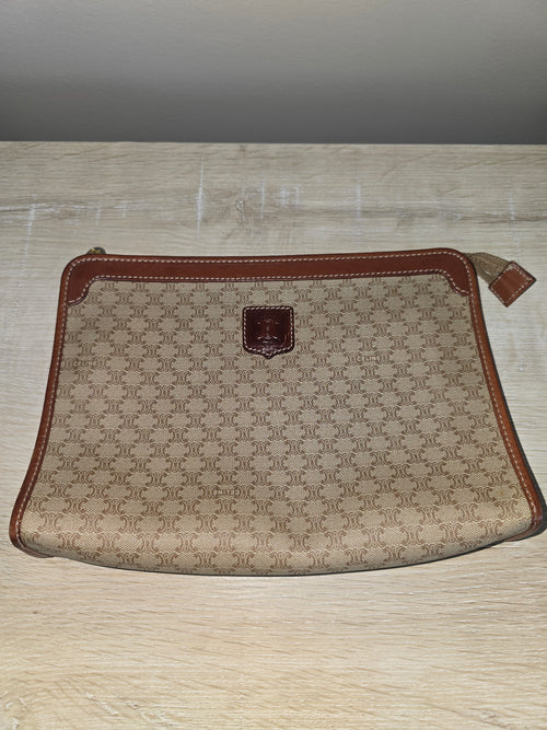 Céline Vintage Macadam Portfolio Clutch