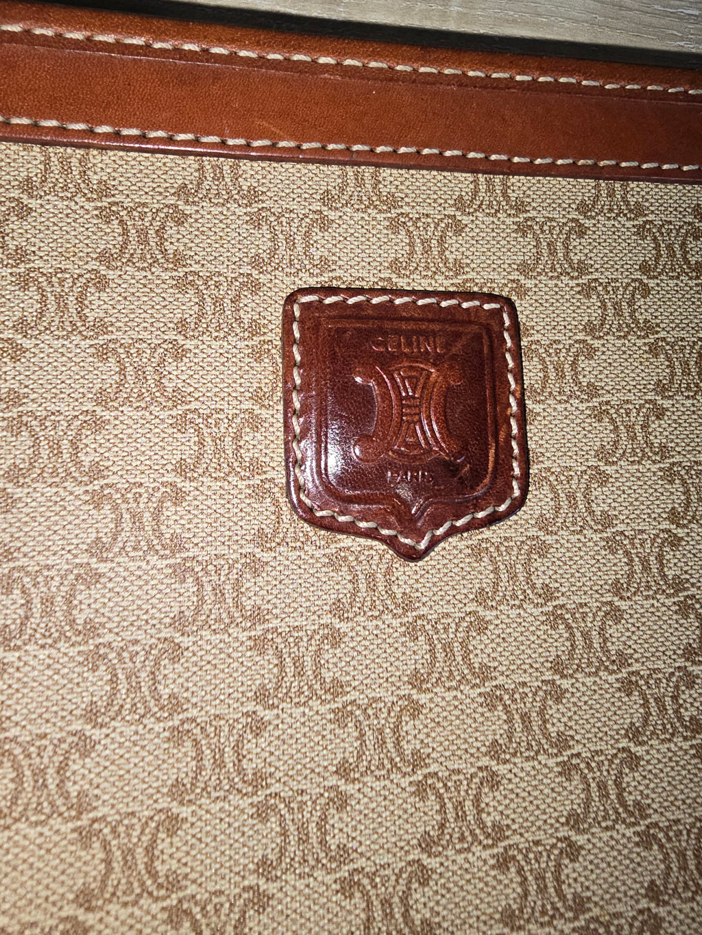 Céline Vintage Macadam Portfolio Clutch