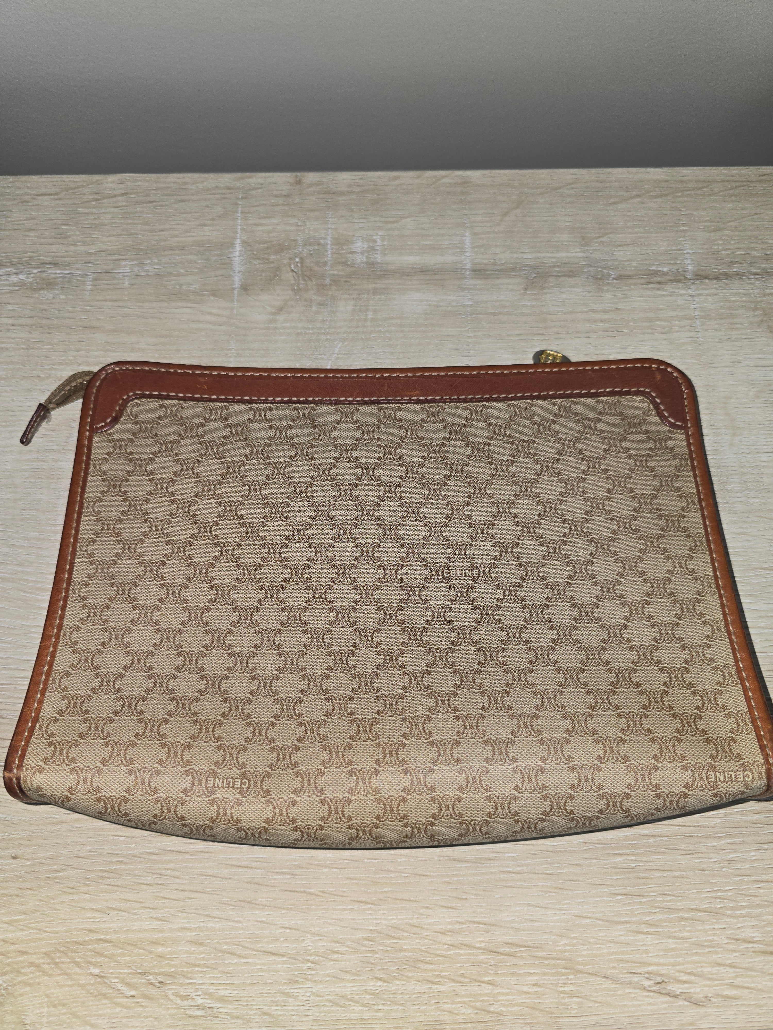 Céline Vintage Macadam Portfolio Clutch