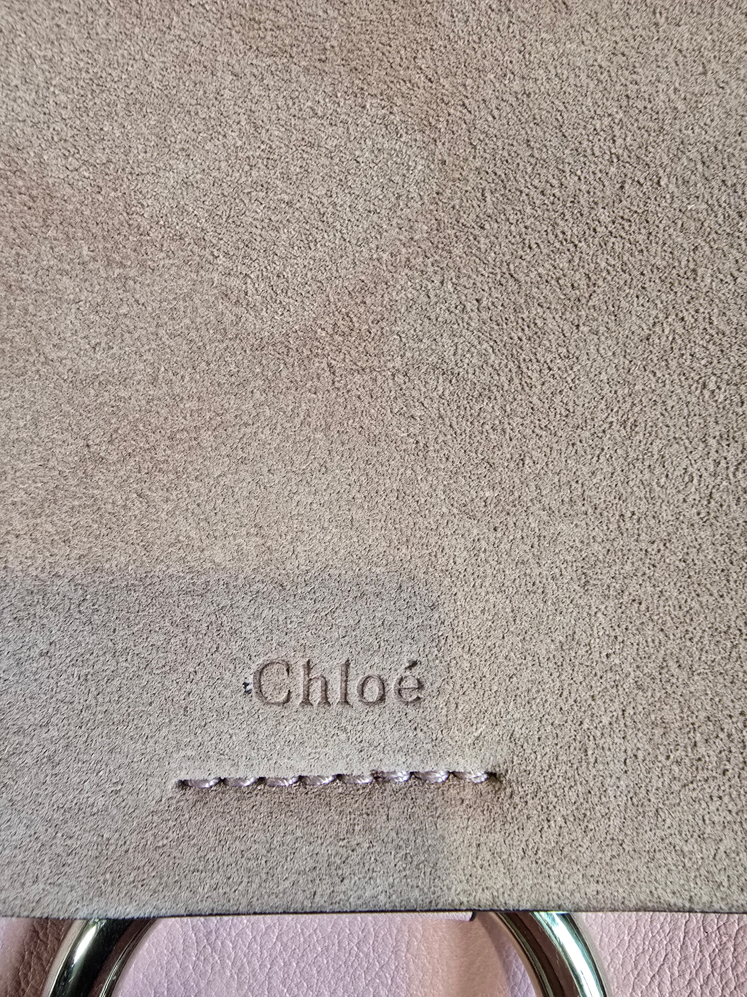 Chloé Mini Faye Backpack Washed Pink Leather