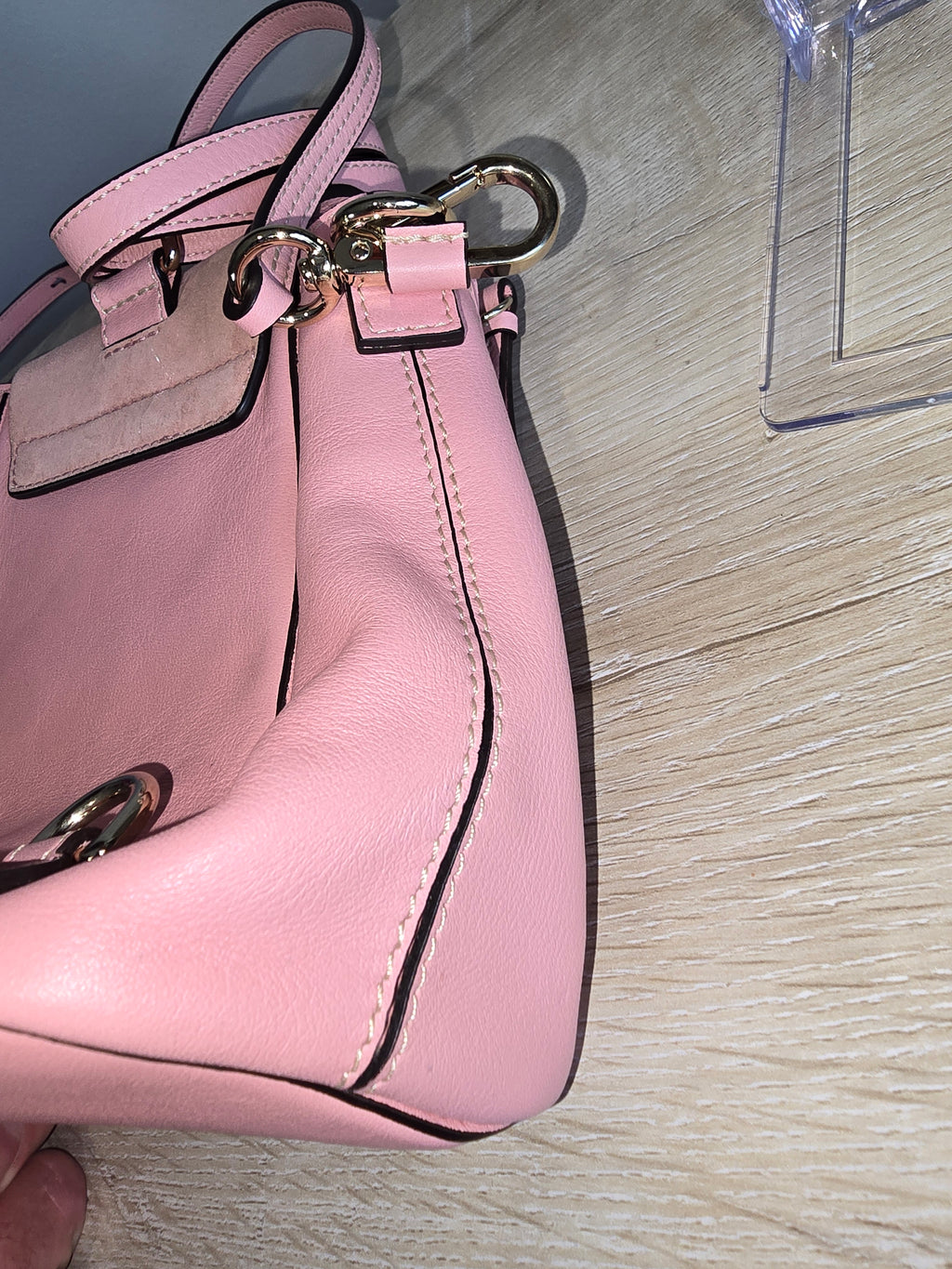 Chloé Mini Faye Backpack Washed Pink Leather