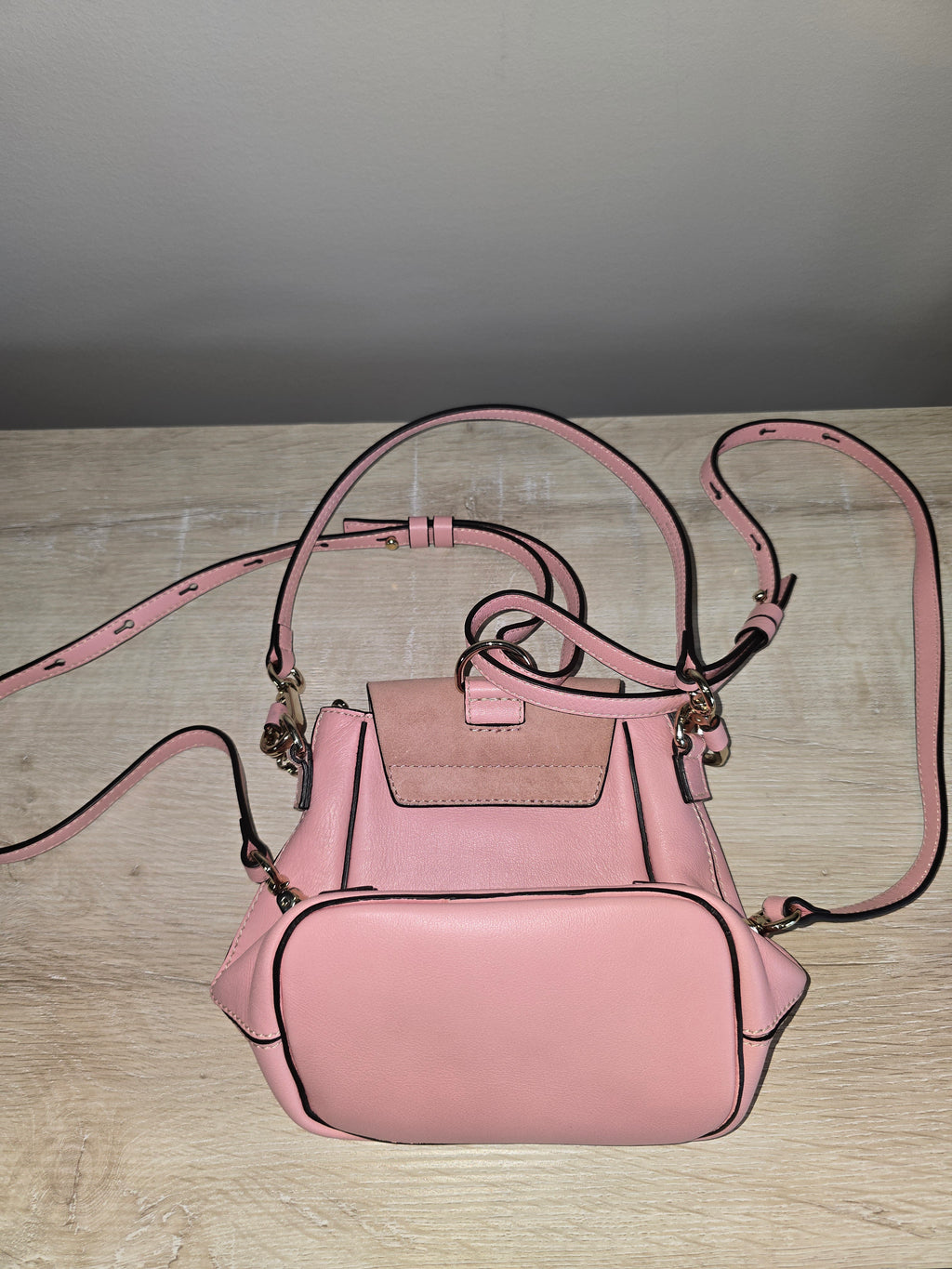 Chloé Mini Faye Backpack Washed Pink Leather